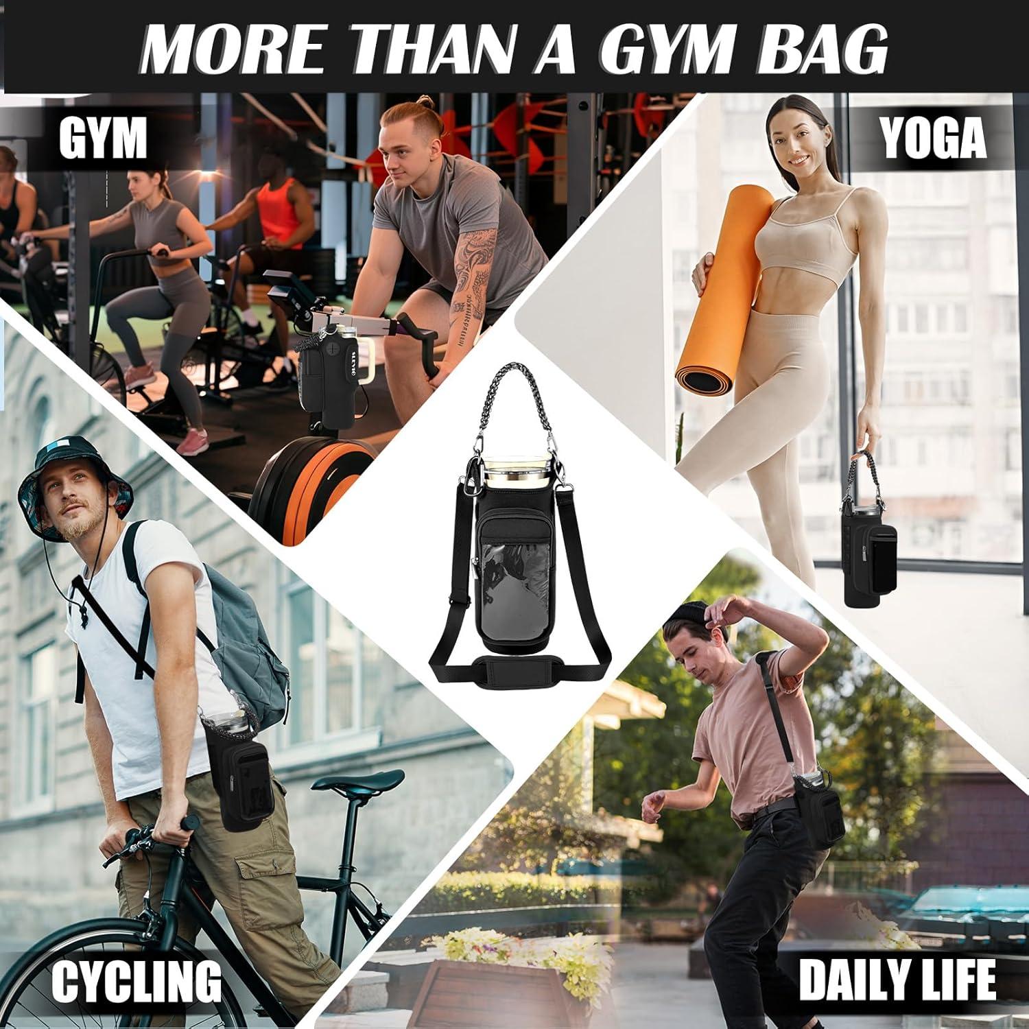 Bolsa de Gimnasio Magnética SLEVIO para Botella de Agua 0.53-1.18L