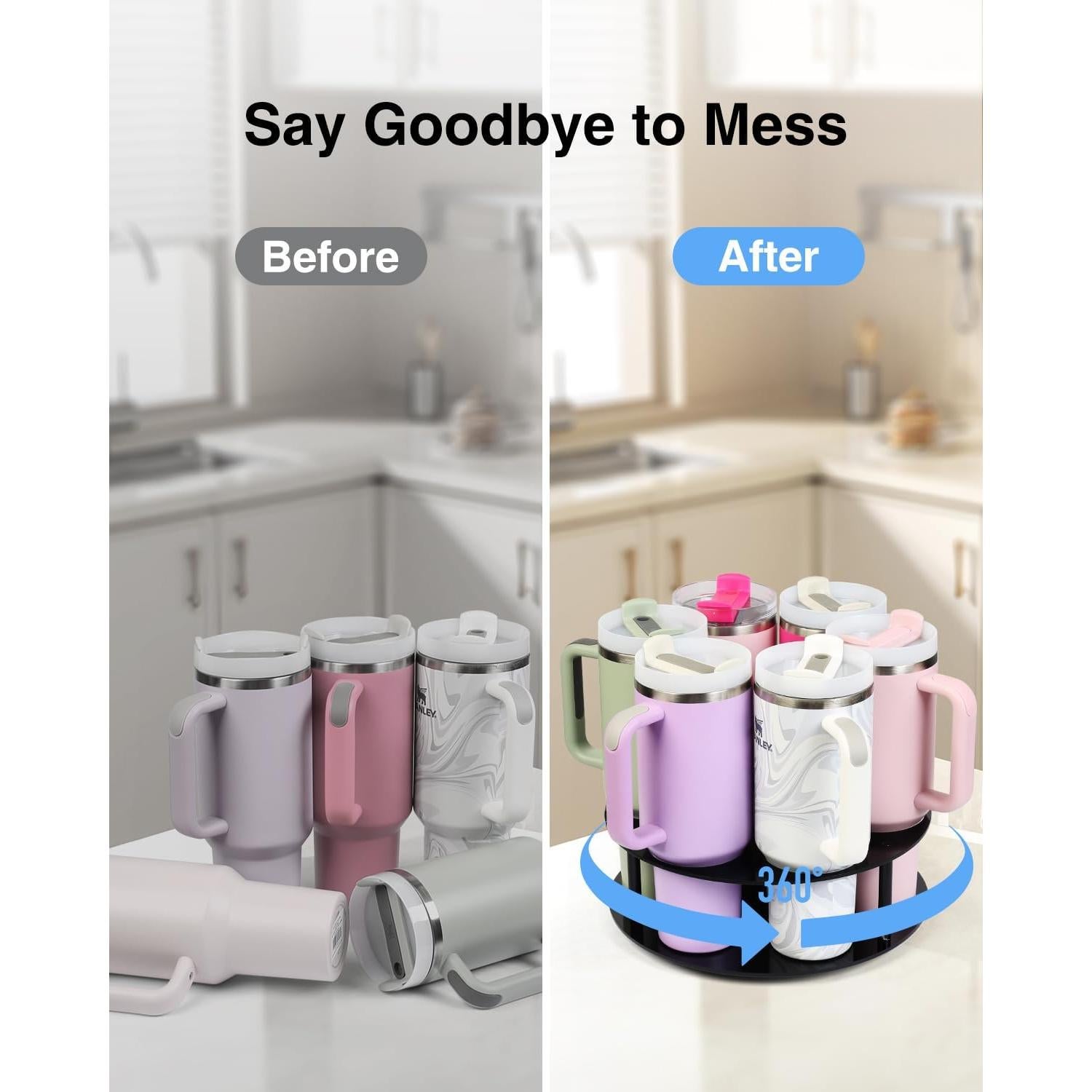 Organizador de Botellas de Agua Luxtude 360° para Tazas Stanley