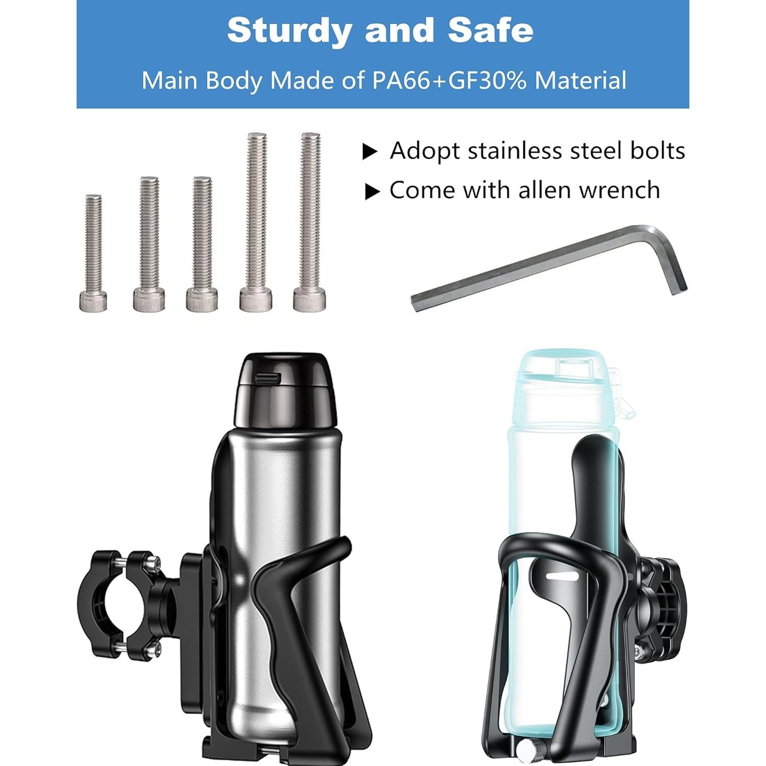 Soporte de Botella de Agua Kewig S-H-J Ajustable 5.08cm-7.62cm