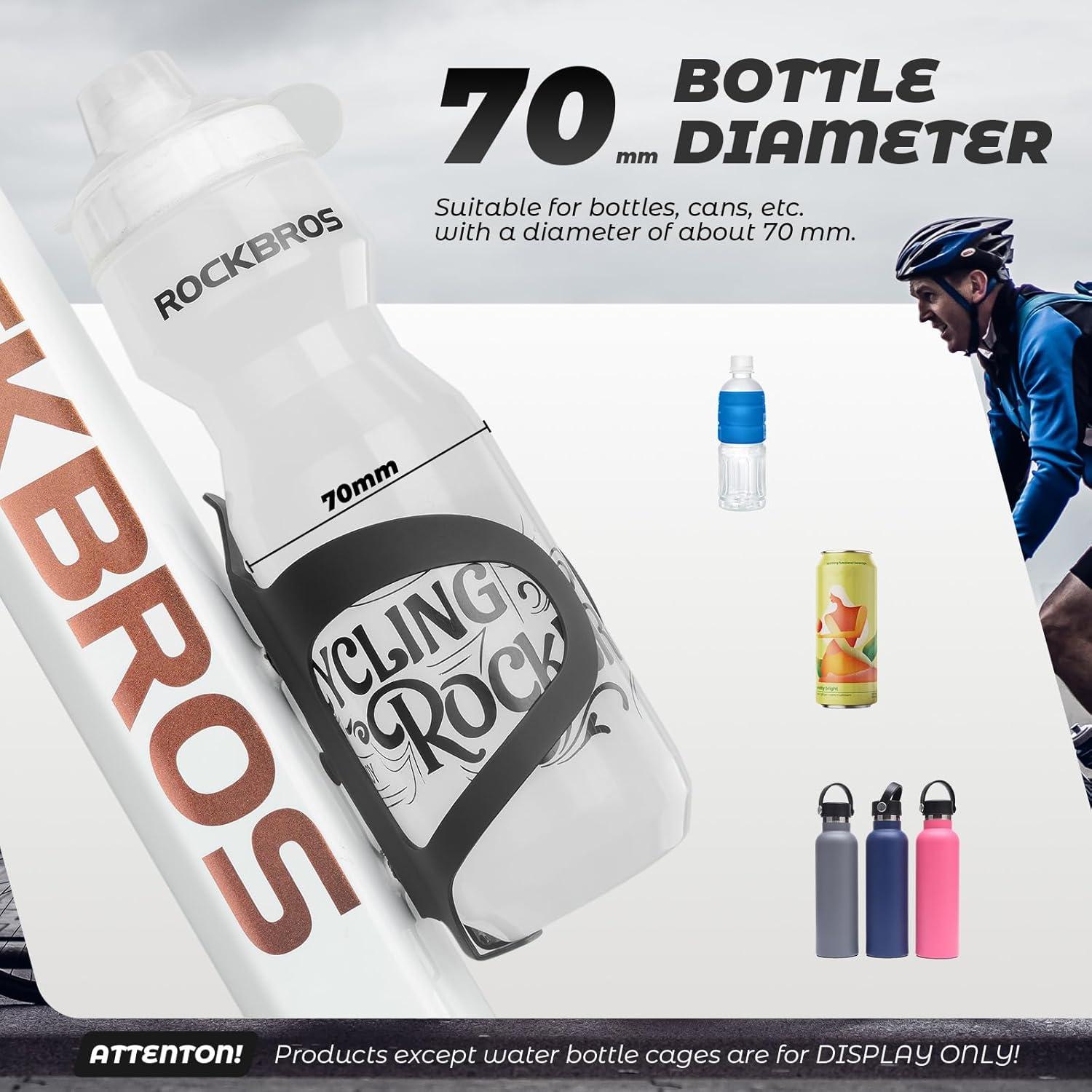 Soporte para Botella de Agua ROCKBROS Aluminio Negro Universal