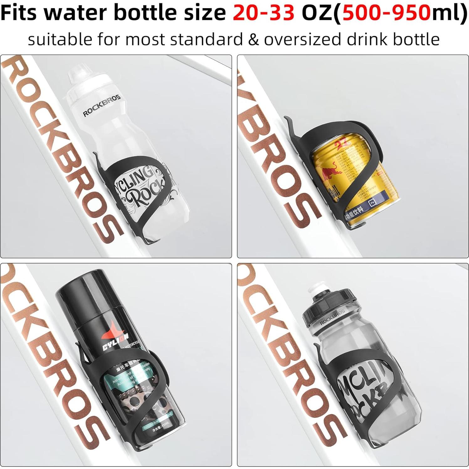 Soporte para Botella de Agua ROCKBROS Aluminio Negro Universal