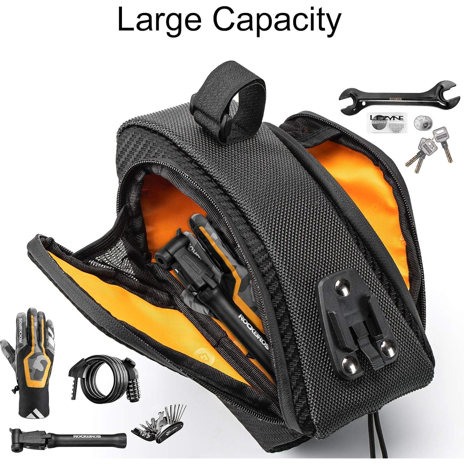 Bolsa de Silla de Bicicleta ROCKBROS Impermeable con Soporte