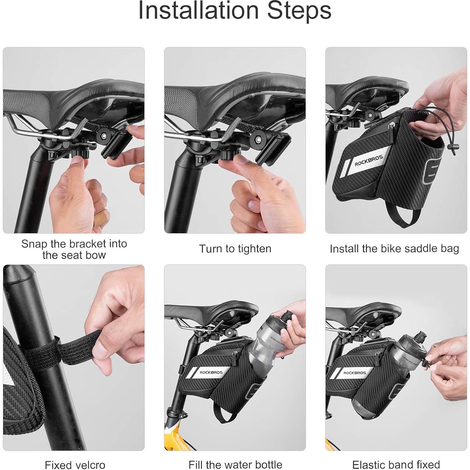 Bolsa de Silla de Bicicleta ROCKBROS Impermeable con Soporte