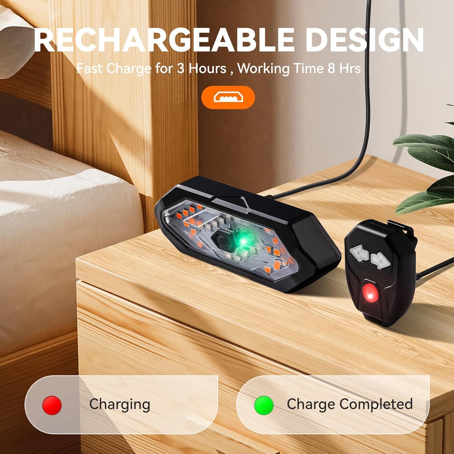 Luz Trasera de Bicicleta Hcikoat FY-1820A 120 Lúmenes LED Recargable