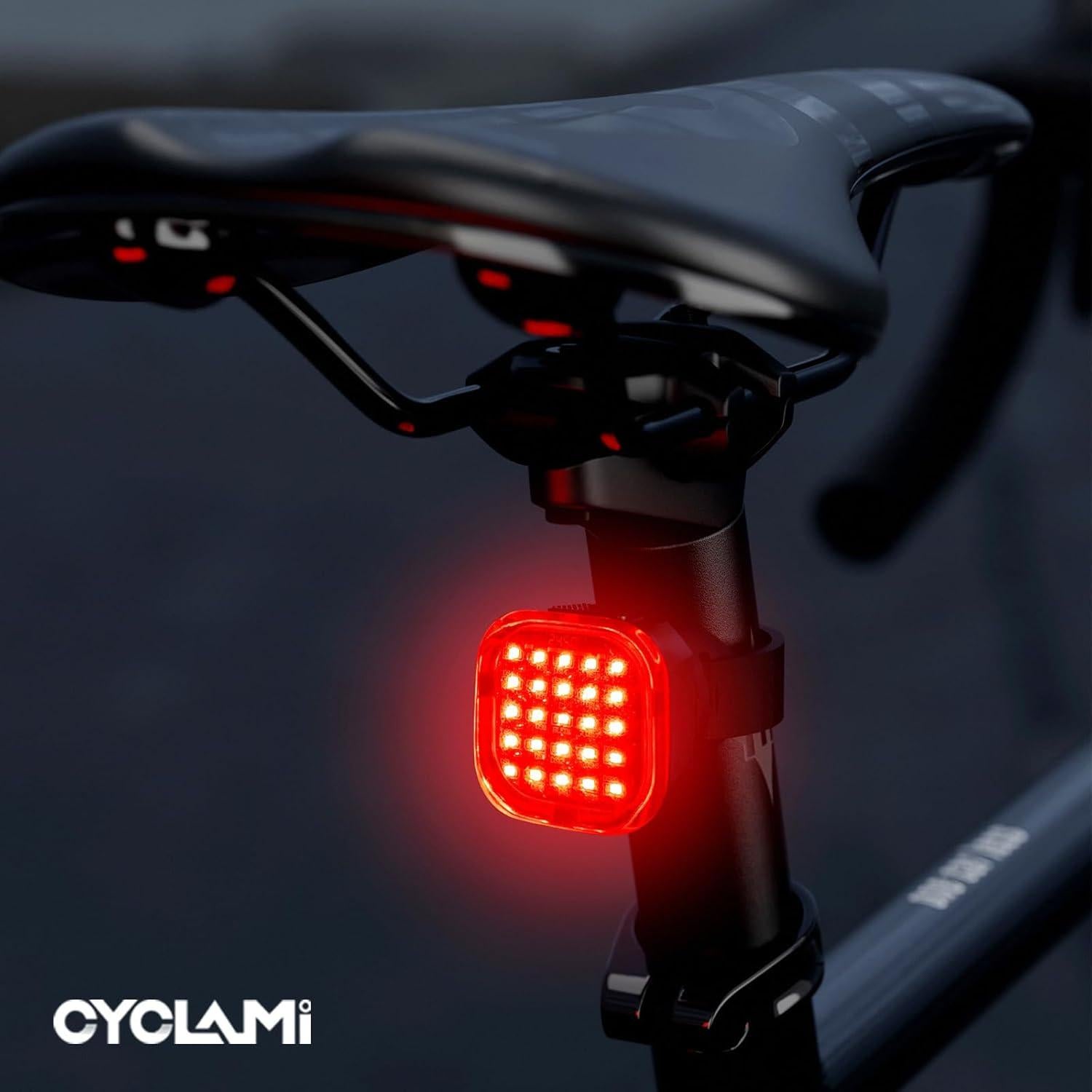 Luz Trasera Inteligente CYCLAMI 60 Lúmenes Impermeable IPX6