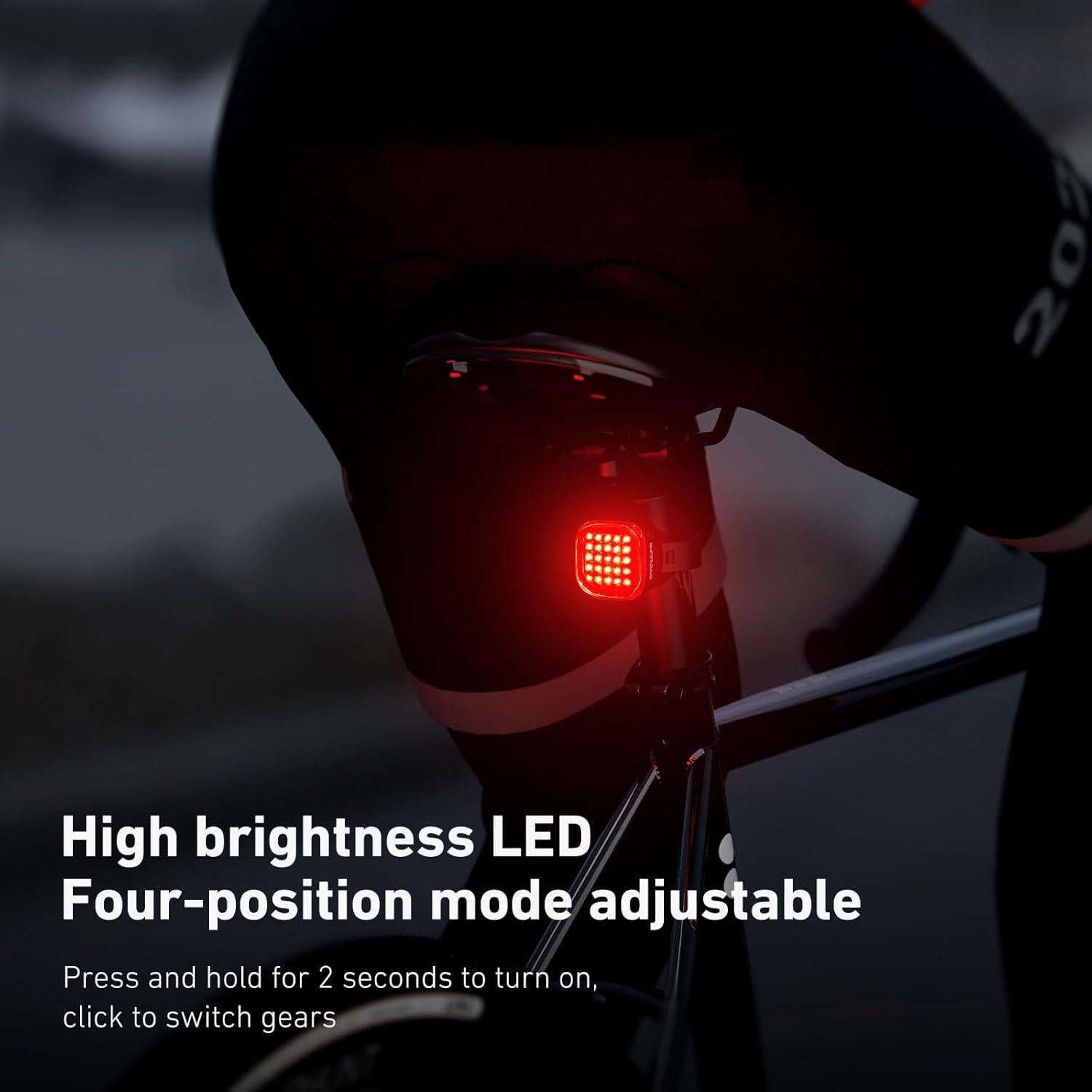 Luz Trasera Inteligente CYCLAMI 60 Lúmenes Impermeable IPX6