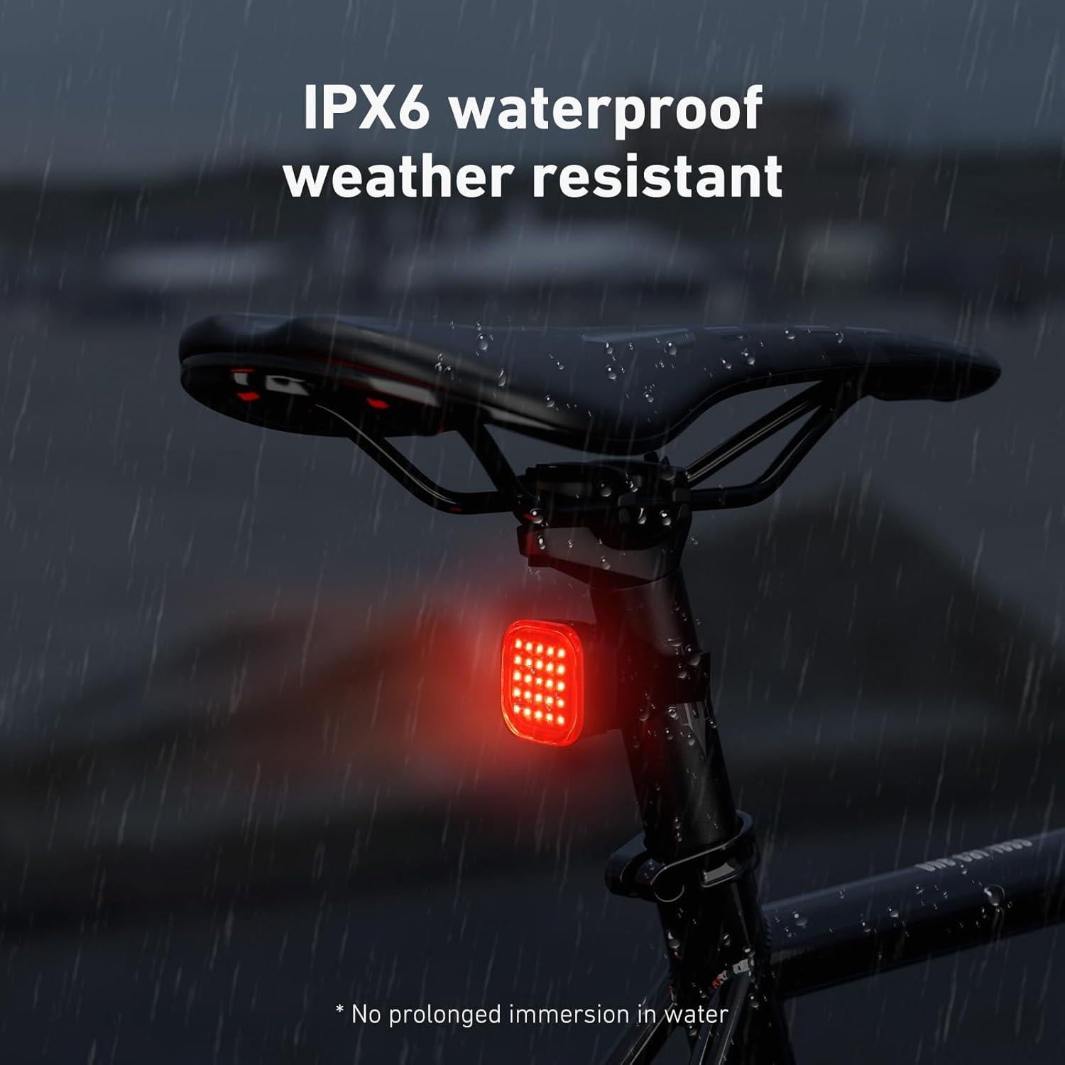 Luz Trasera Inteligente CYCLAMI 60 Lúmenes Impermeable IPX6