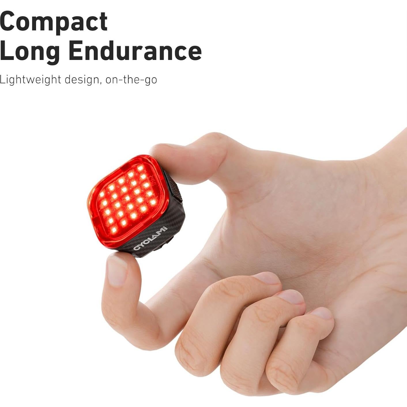 Luz Trasera Inteligente CYCLAMI 60 Lúmenes Impermeable IPX6