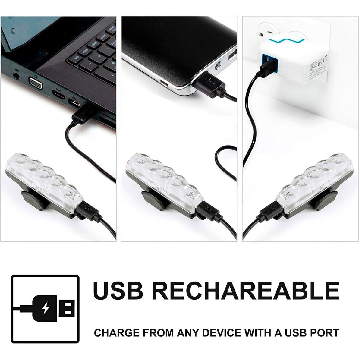 Luz Trasera LED Recargable KEYWELL 500 Lúmenes Impermeable