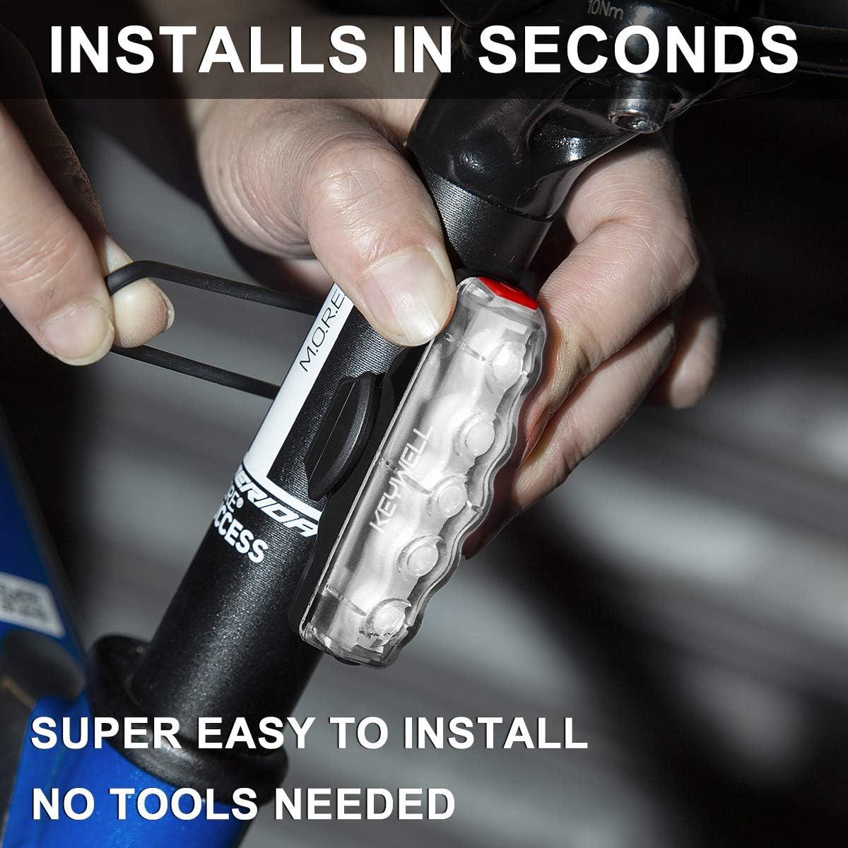 Luz Trasera LED Recargable KEYWELL 500 Lúmenes Impermeable