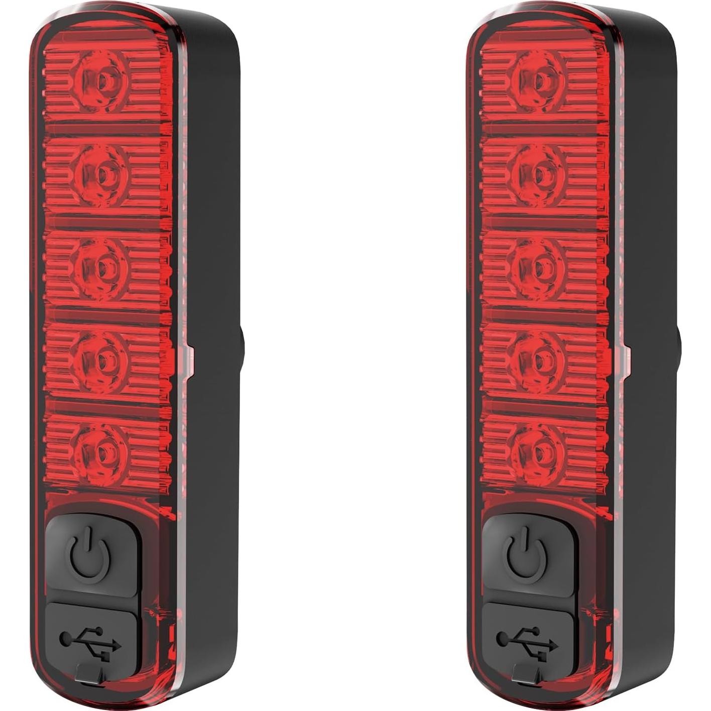 Juego de 2 luces traseras G2FS LITH IPX6 recargables USB-C