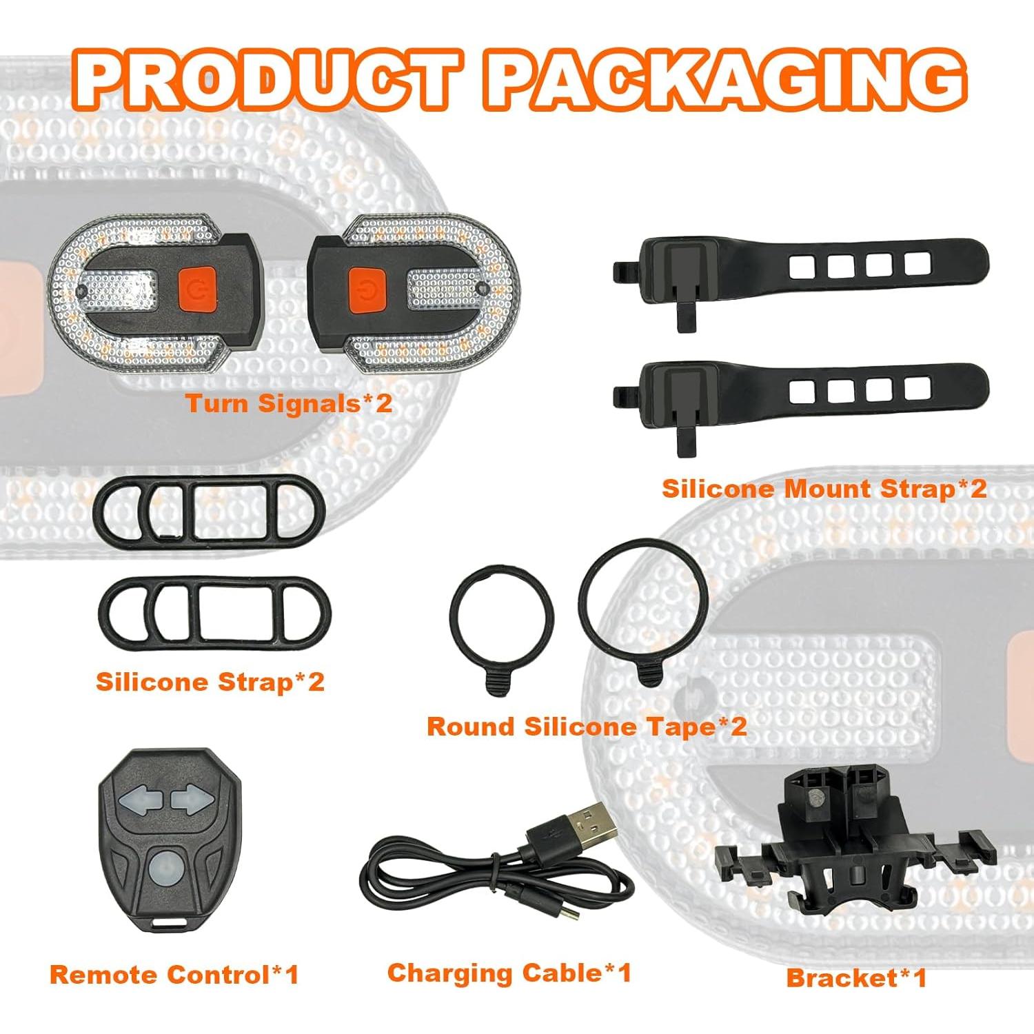 Luz Trasera de Bicicleta Ianminho con Señales de Giro 500 Lúmenes