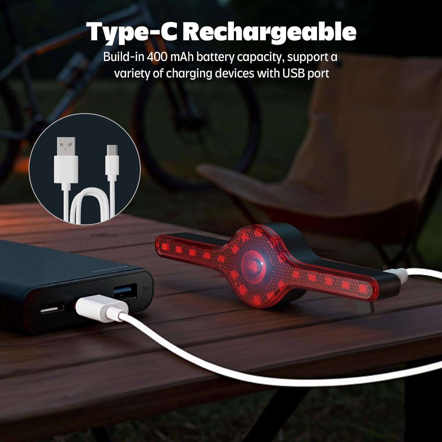 Luz Trasera Inteligente TZXQC X8 Recargable Impermeable