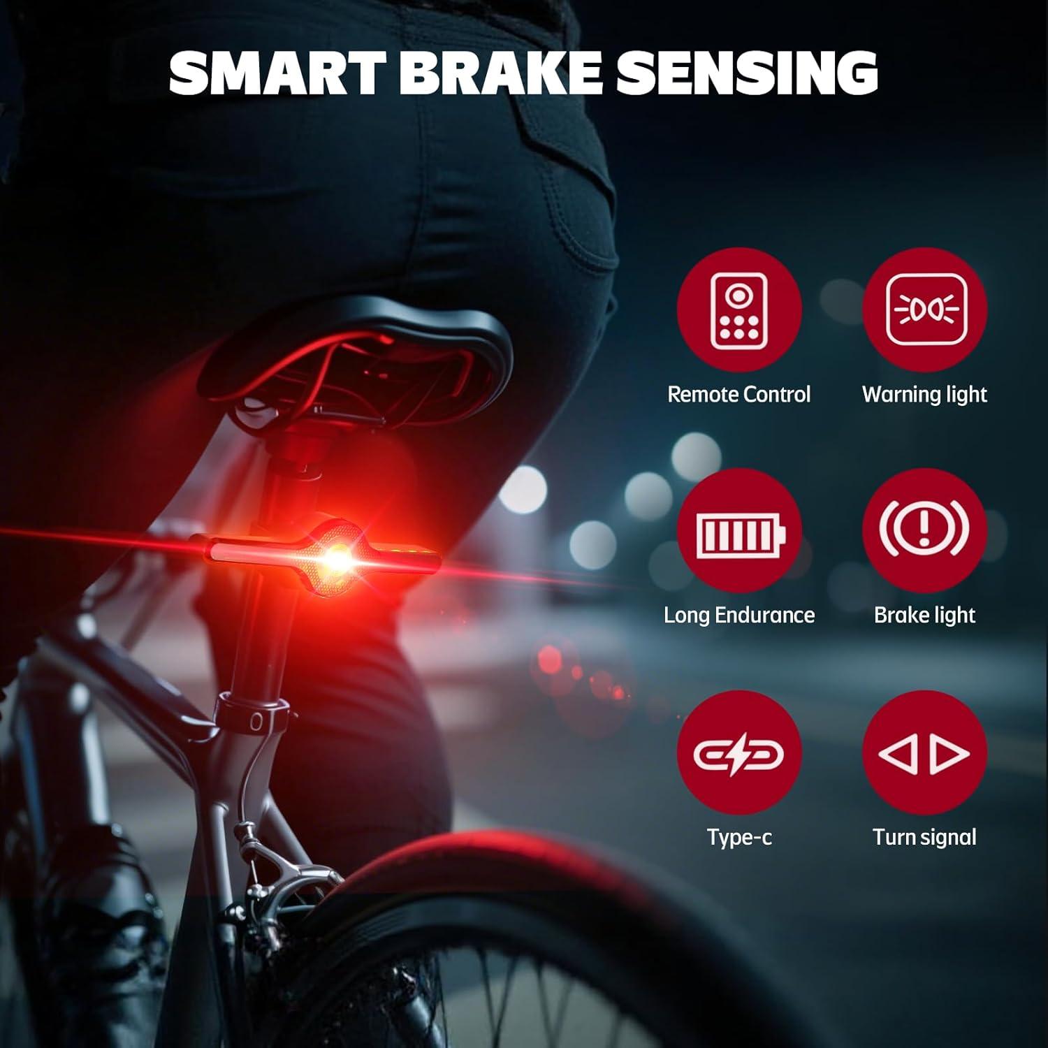 Luz Trasera Inteligente TZXQC X8 Recargable Impermeable