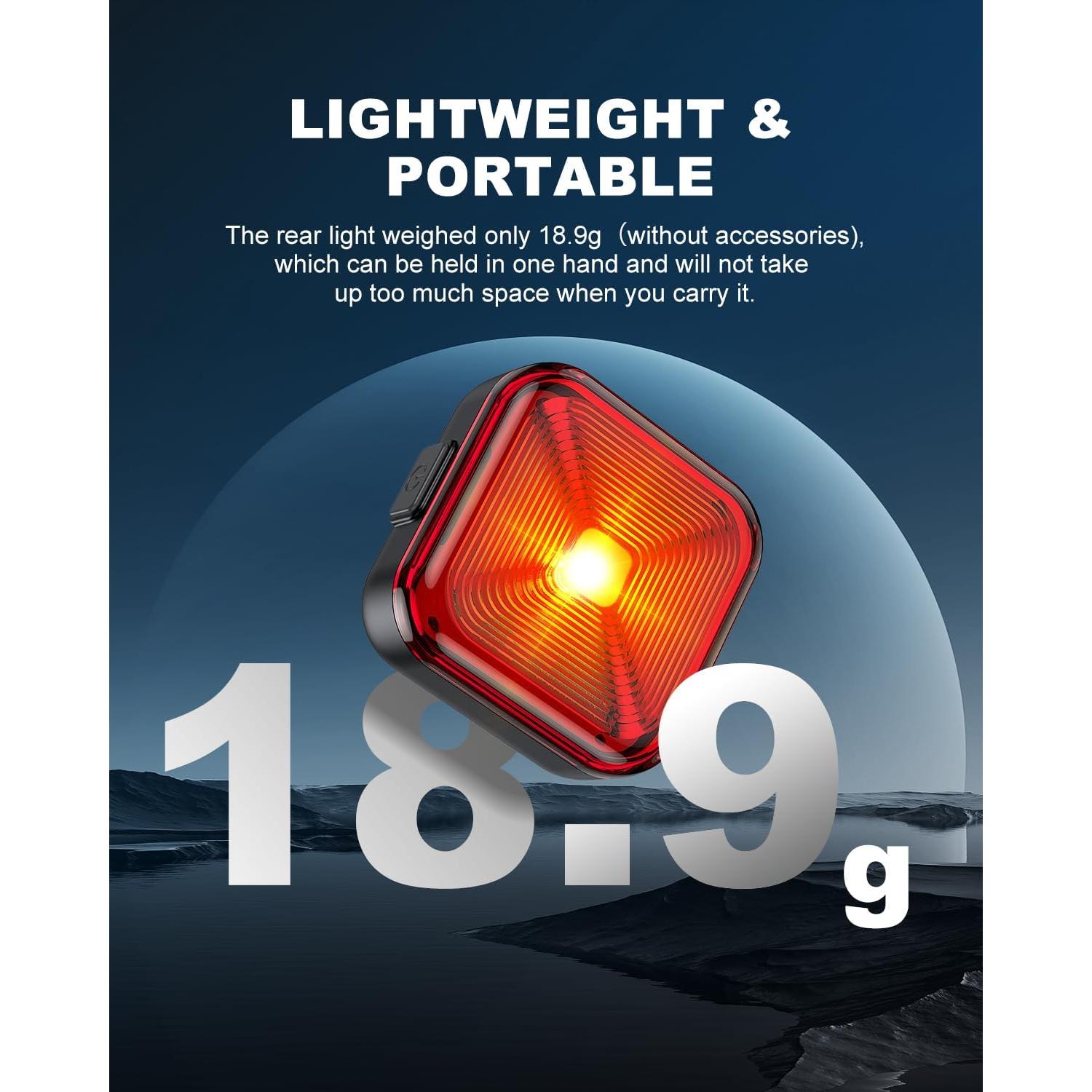 Luz Trasera LED Onvian CT06 Recargable USB Impermeable IP64