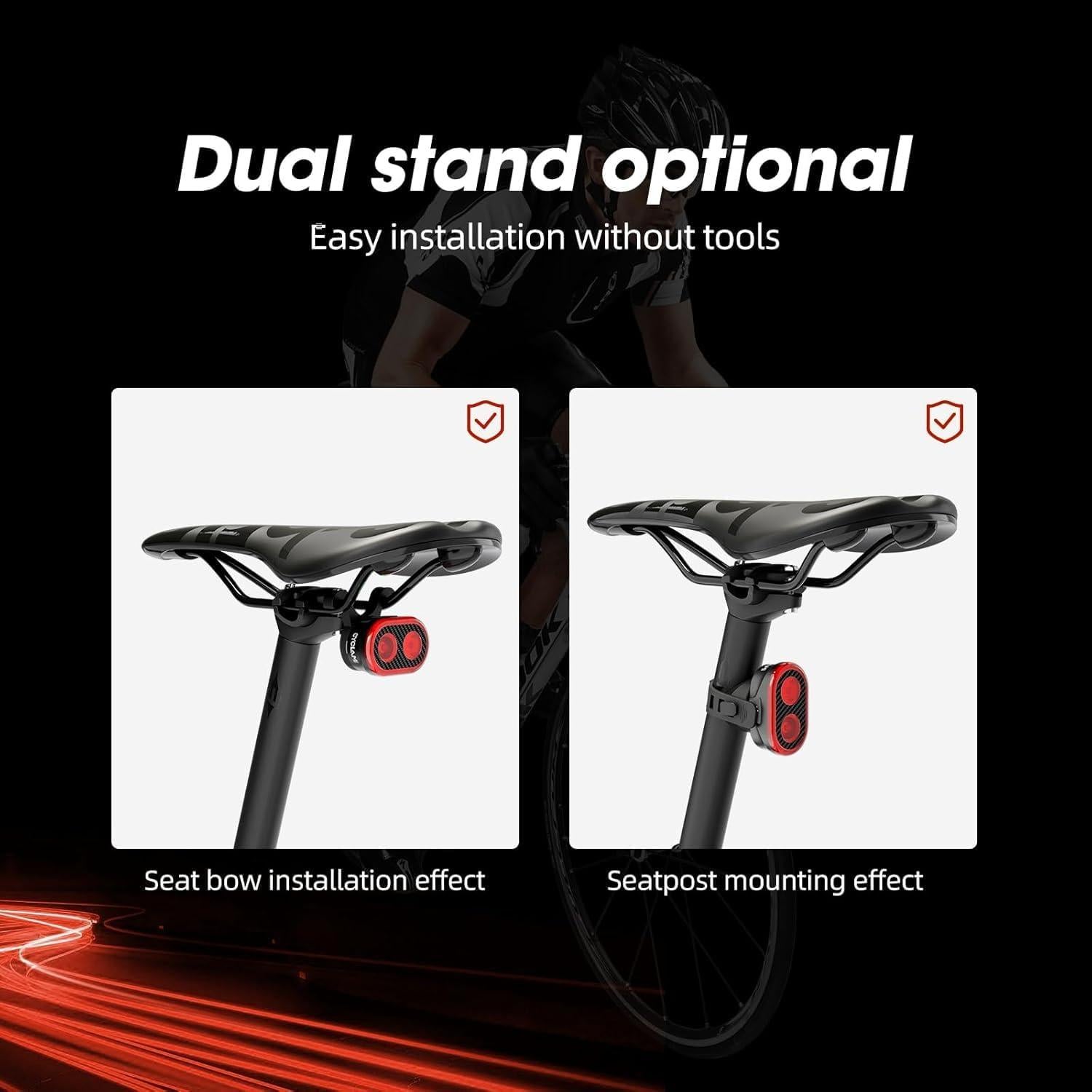 Luz Trasera Inteligente CYCLAMI CY200-US LED Recargable IPX6