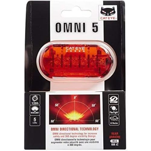 Luz de Seguridad CATEYE Omni 5 Trasera IPX5 120 Lúmenes