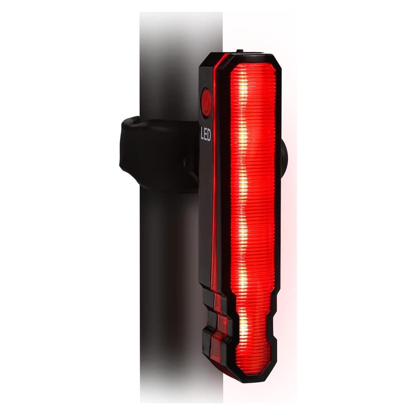 Luz Trasera Recargable WINDFIRE LED Rojo con Láser 6 Modos