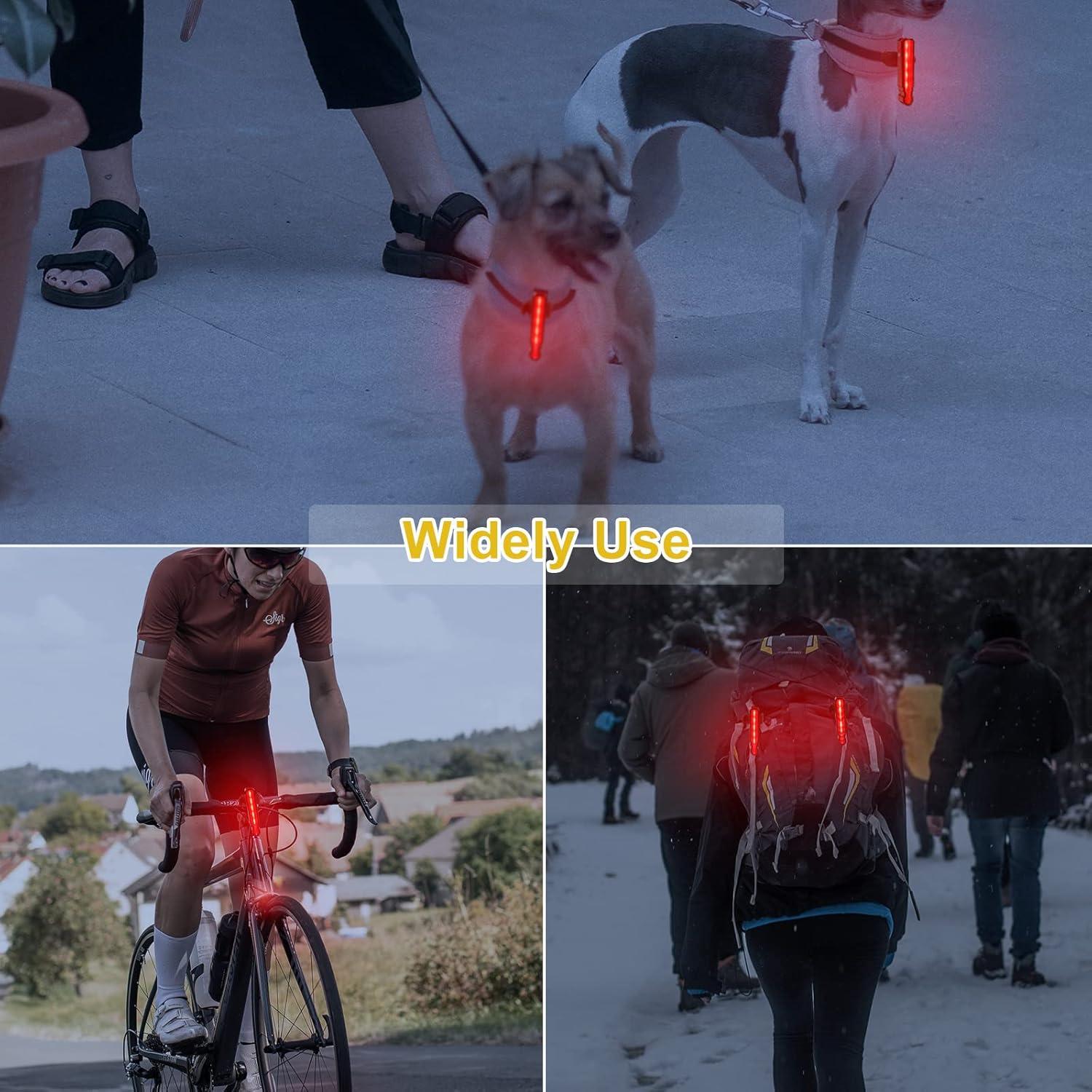 Luz Trasera Recargable WINDFIRE LED Rojo con Láser 6 Modos