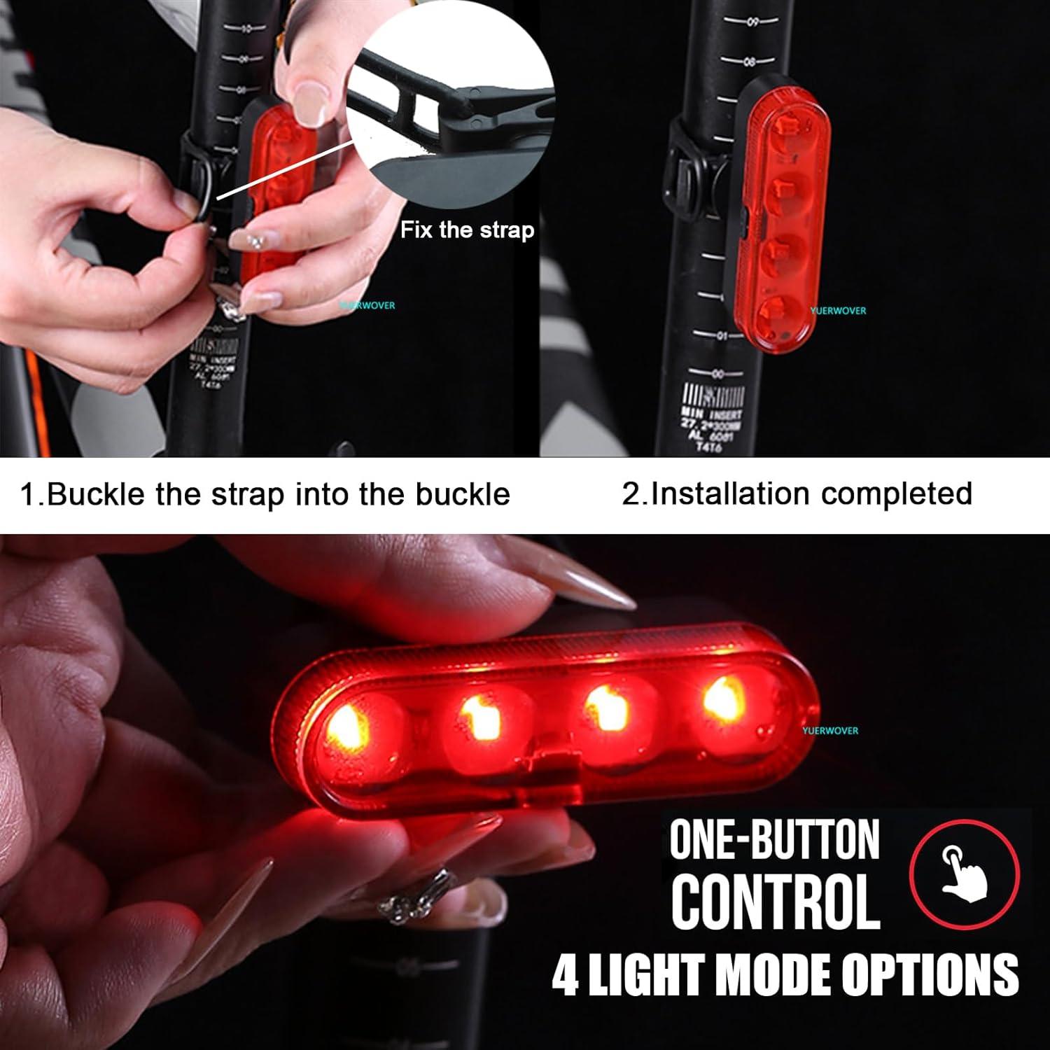 Luz Trasera LED Recargable USB-C YUERWOVER - 2 Piezas