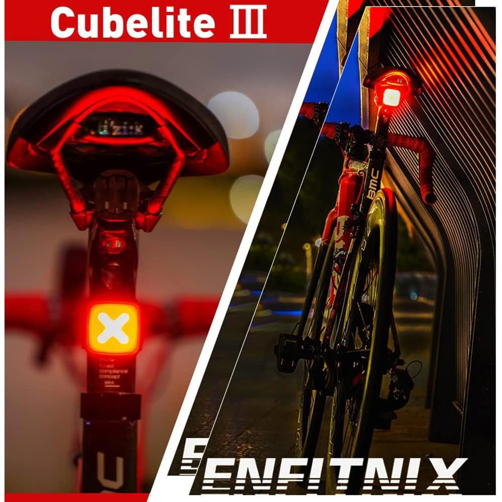 Luz Trasera LED ENFITNIX Cubelite III Recargable USB-C Impermeable