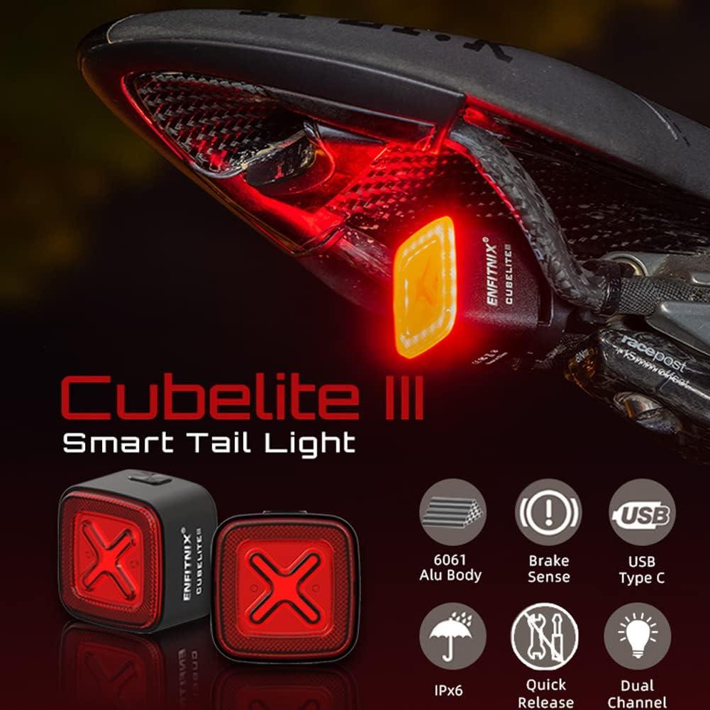 Luz Trasera LED ENFITNIX Cubelite III Recargable USB-C Impermeable