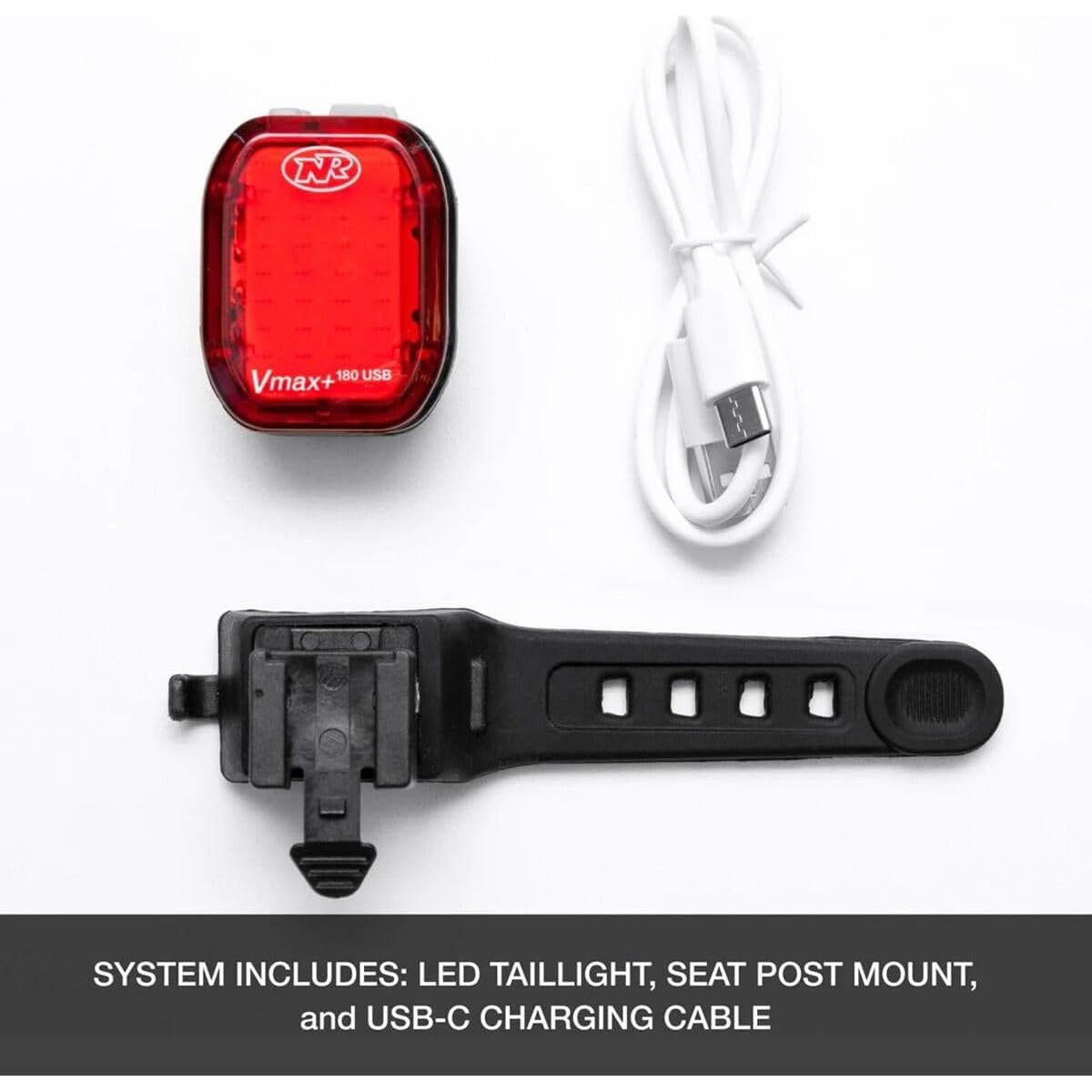 Luz Trasera NiteRider Vmax+ 180 Lúmenes Recargable USB-C
