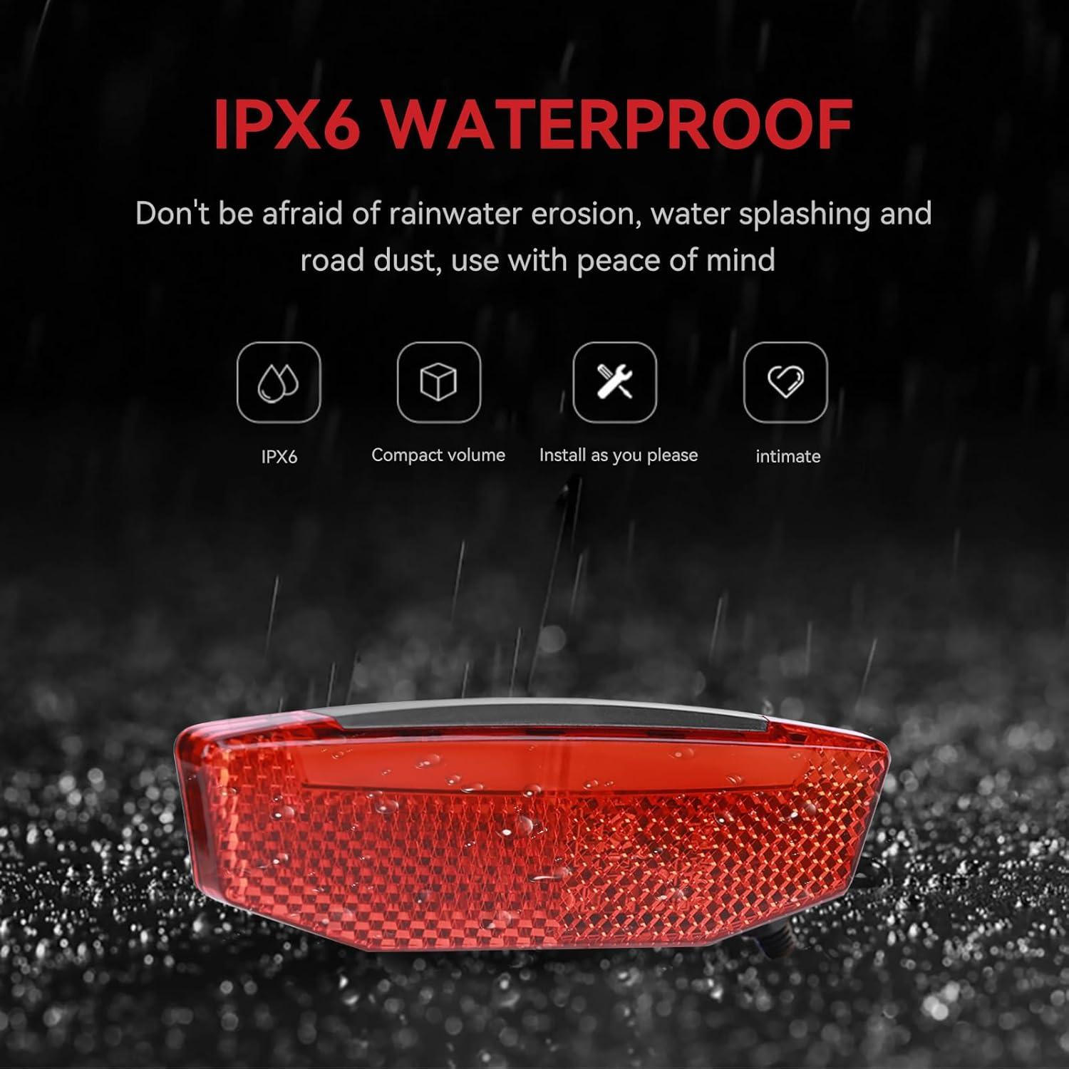 Luz Trasera LED Frdhee para Bicicleta Eléctrica Impermeable