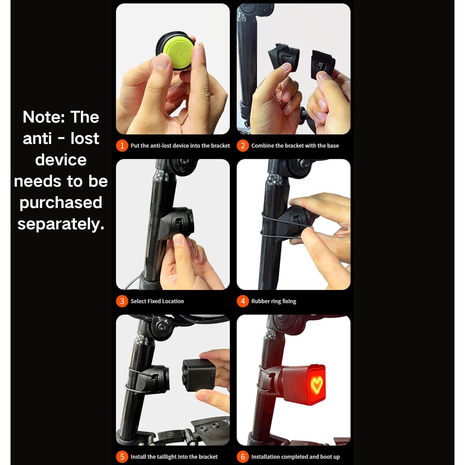 Luz Trasera Inteligente BIOCOR YL-BIKE01 LED 120 Lúmenes IPX6