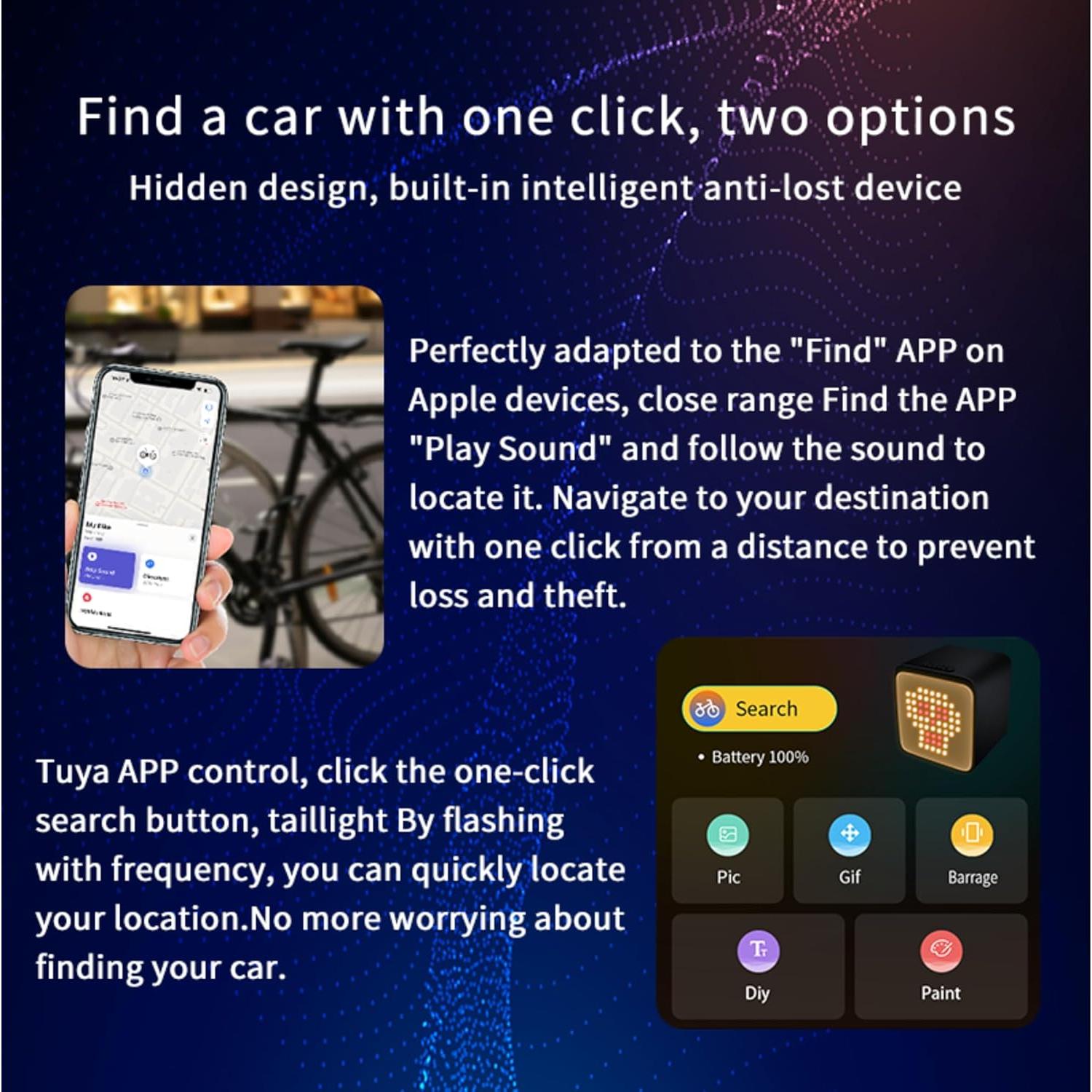 Luz Trasera Inteligente BIOCOR YL-BIKE01 LED 120 Lúmenes IPX6