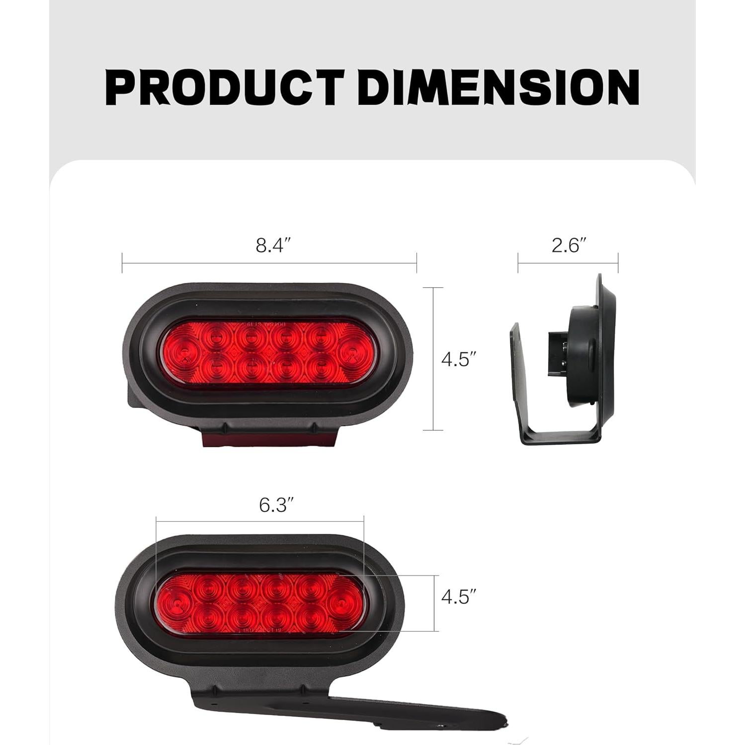 Kit Luz de Freno y Placa Young LED Ovalada 10 LEDs 12V