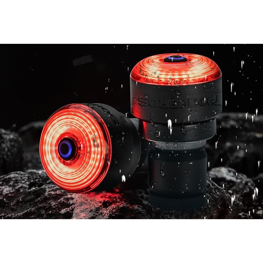Tapones de Manillar Rockbros con Luz Sensor de Frenos IPX6