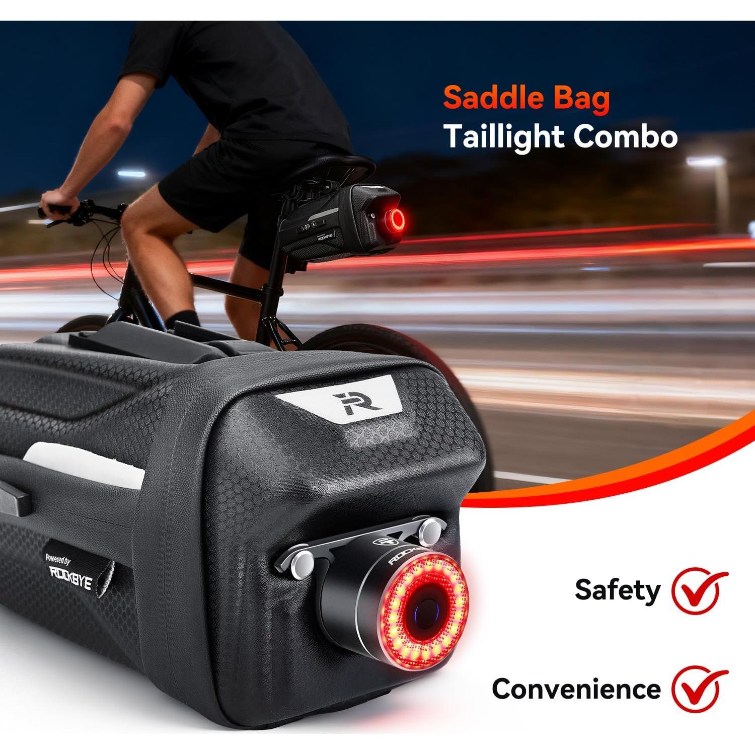 Bolsa de Silla de Bicicleta YBLNTEK 2L Impermeable con Luz