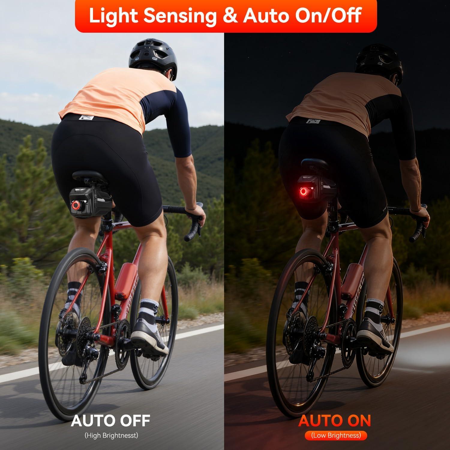 Bolsa de Silla de Bicicleta YBLNTEK 2L Impermeable con Luz