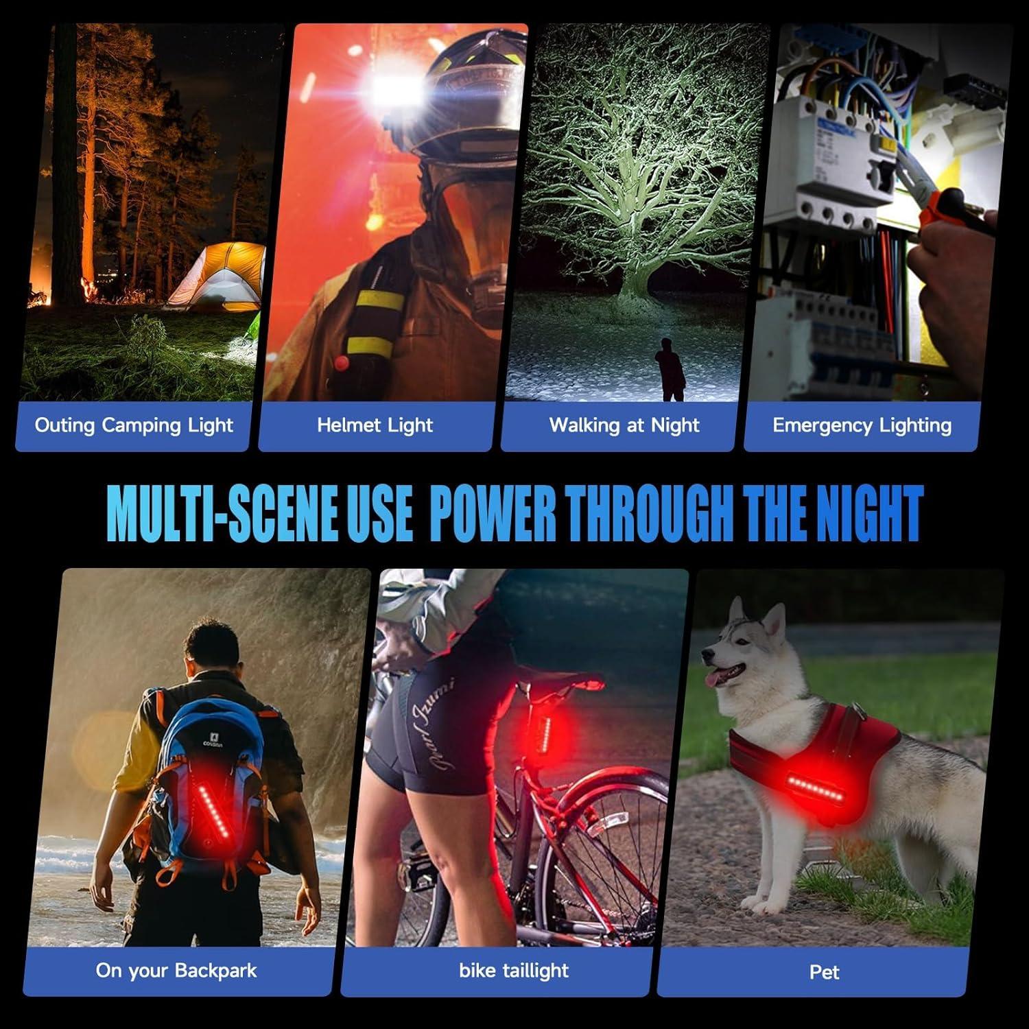 Luces LED para Bicicleta Cuytgsg KX6 6 Luces 1500 Lúmenes