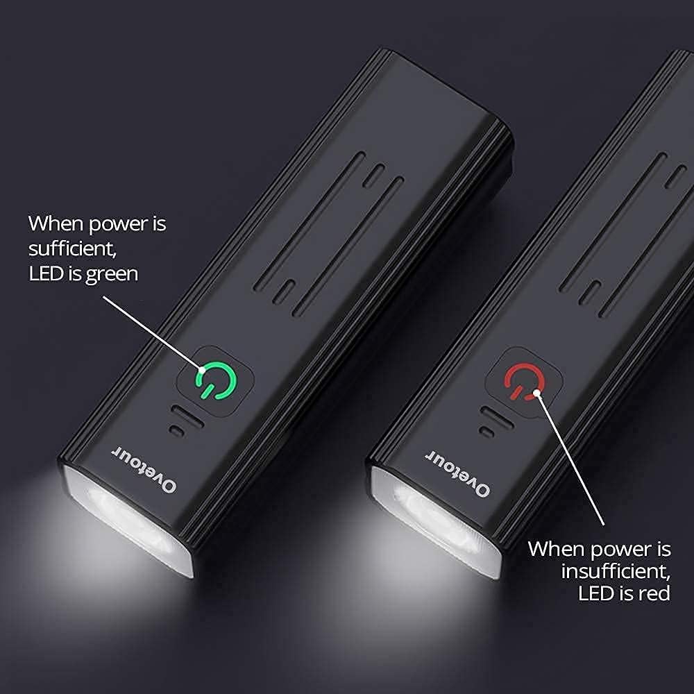 Luz de Bicicleta Recargable Ovetour 4000mAh 5 Modos IPX5