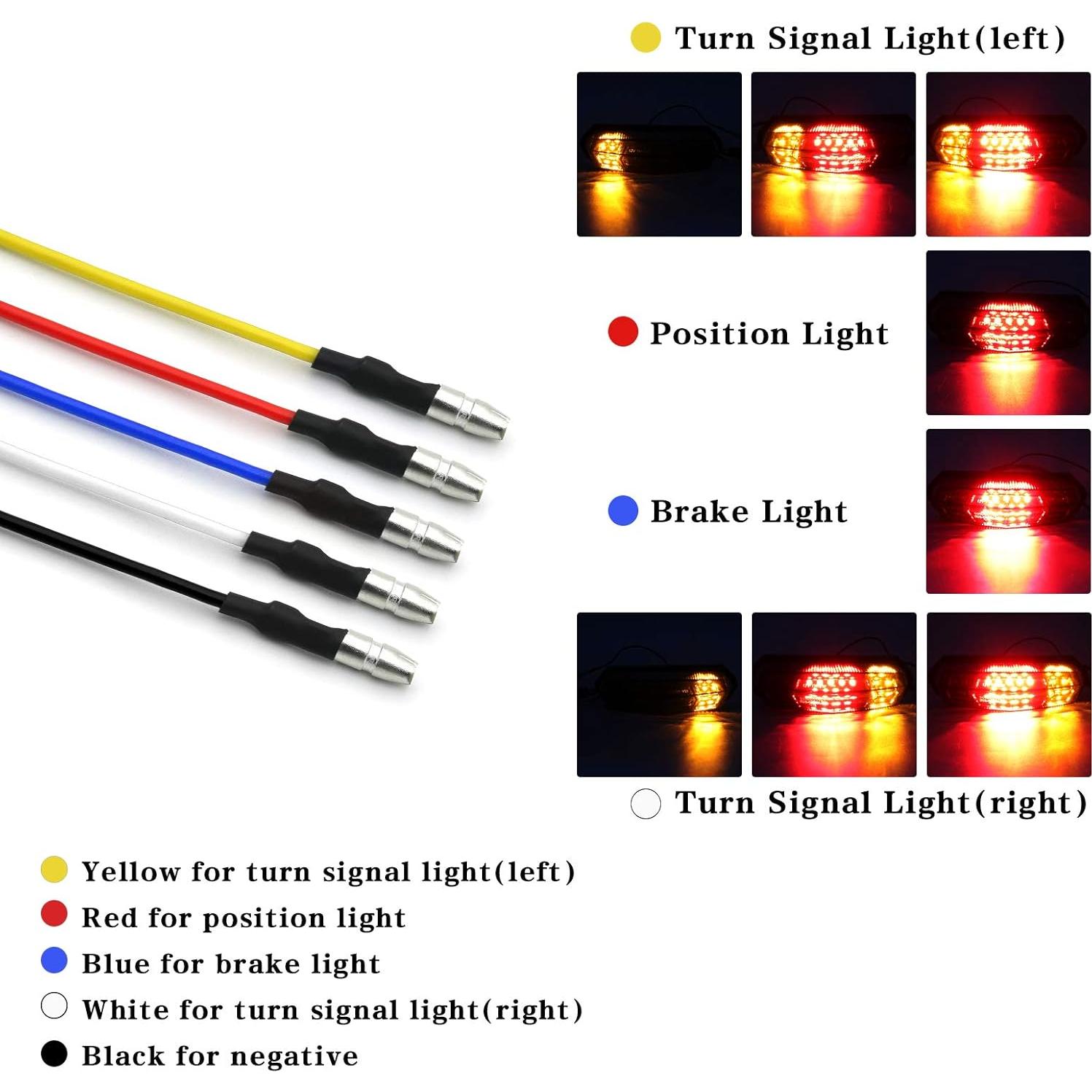 Luz Trasera LED MFC PRO para Motocicleta 25 LEDs Humo 12V