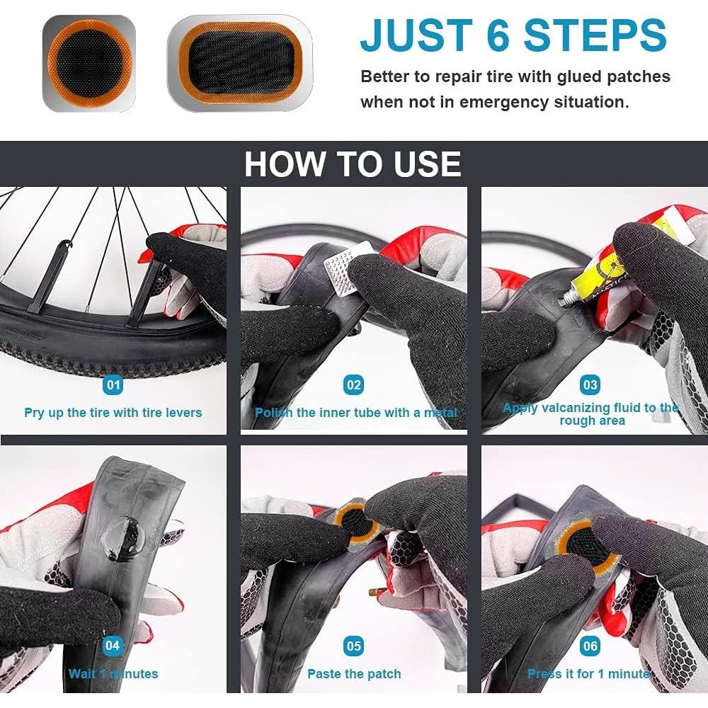 Kit de Parche para Neumáticos de Bicicleta Dudnbt 28 Piezas