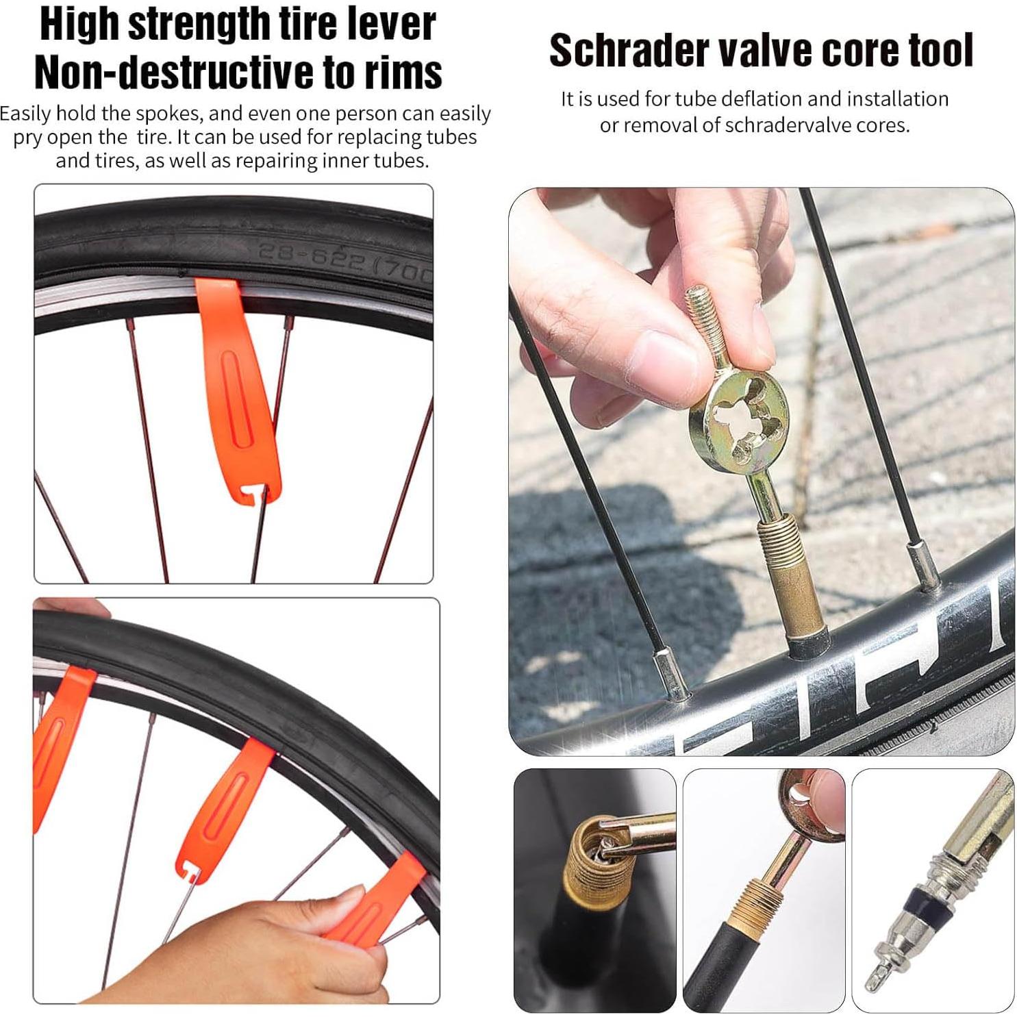 Kit de Reparación de Neumáticos de Bicicleta Alps2Ocean 12PCS