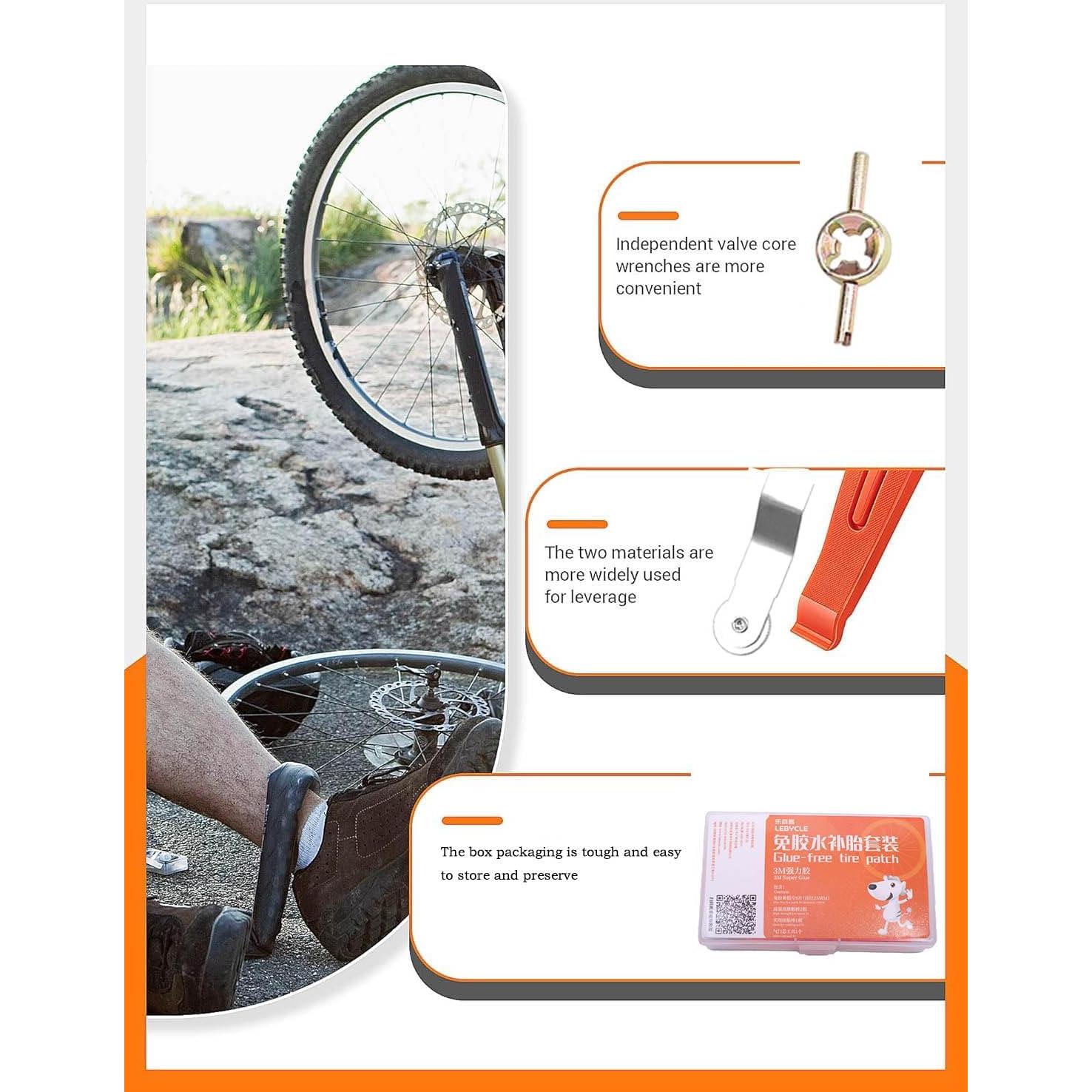 Kit de Reparación de Neumáticos de Bicicleta Alps2Ocean 12PCS