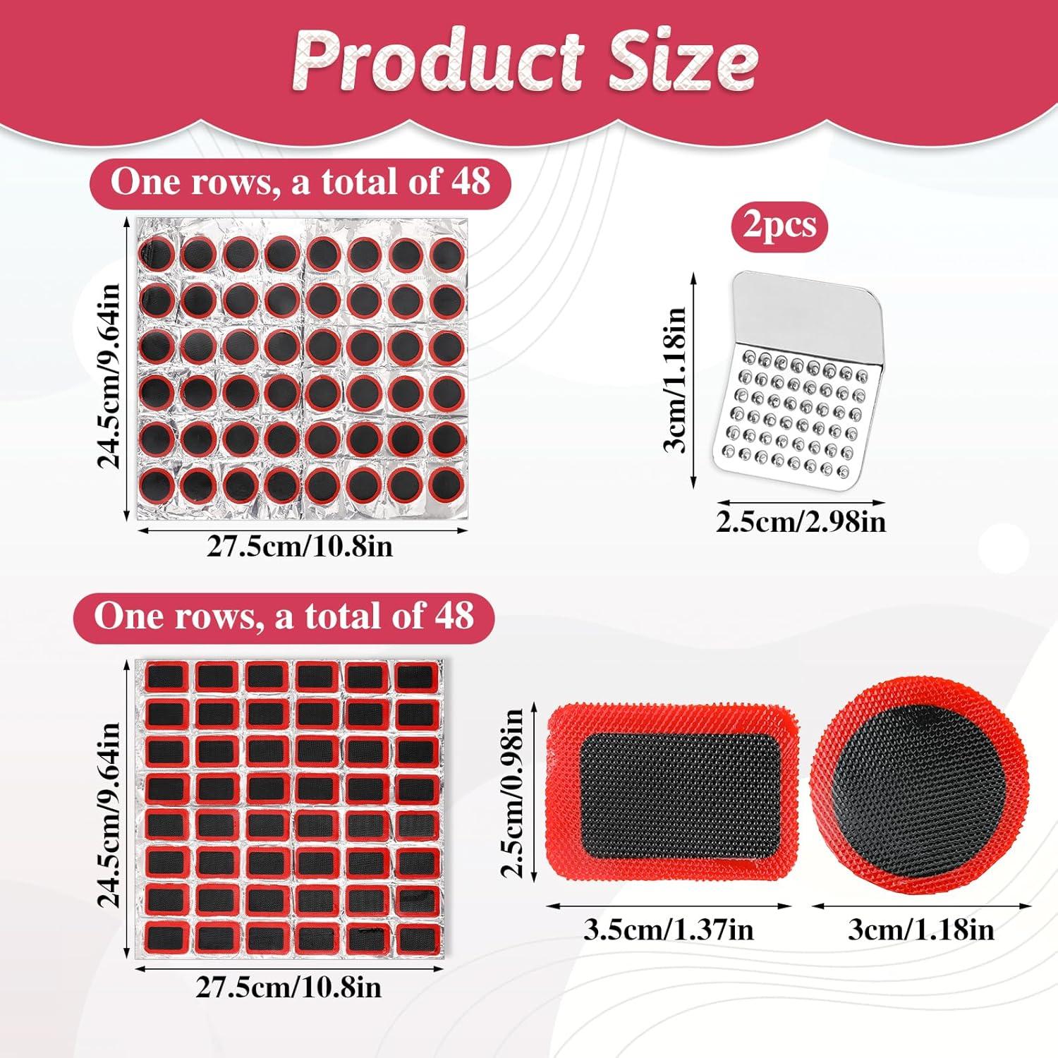 Kit de Parche para Neumáticos Giantree 96 Pcs con Limas