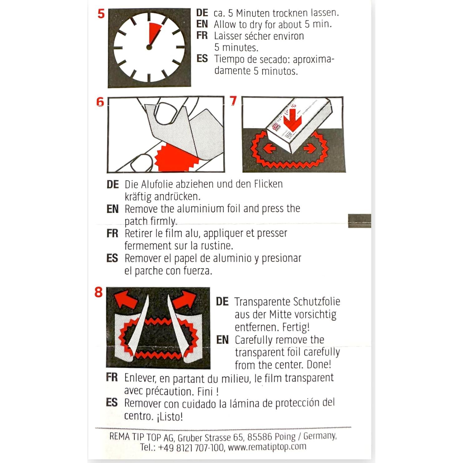Kit de Reparación de Parches para Tubos de Bicicleta Rema TT02