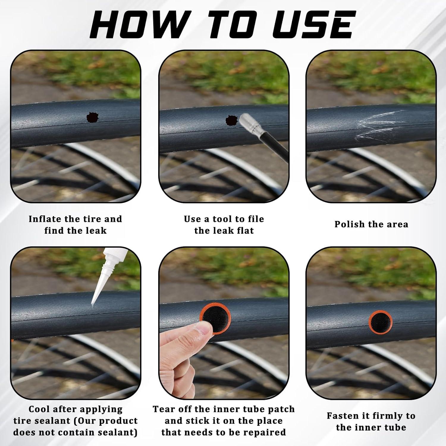 Kit de Parches para Neumáticos de Bicicleta Qulkws 96 Piezas