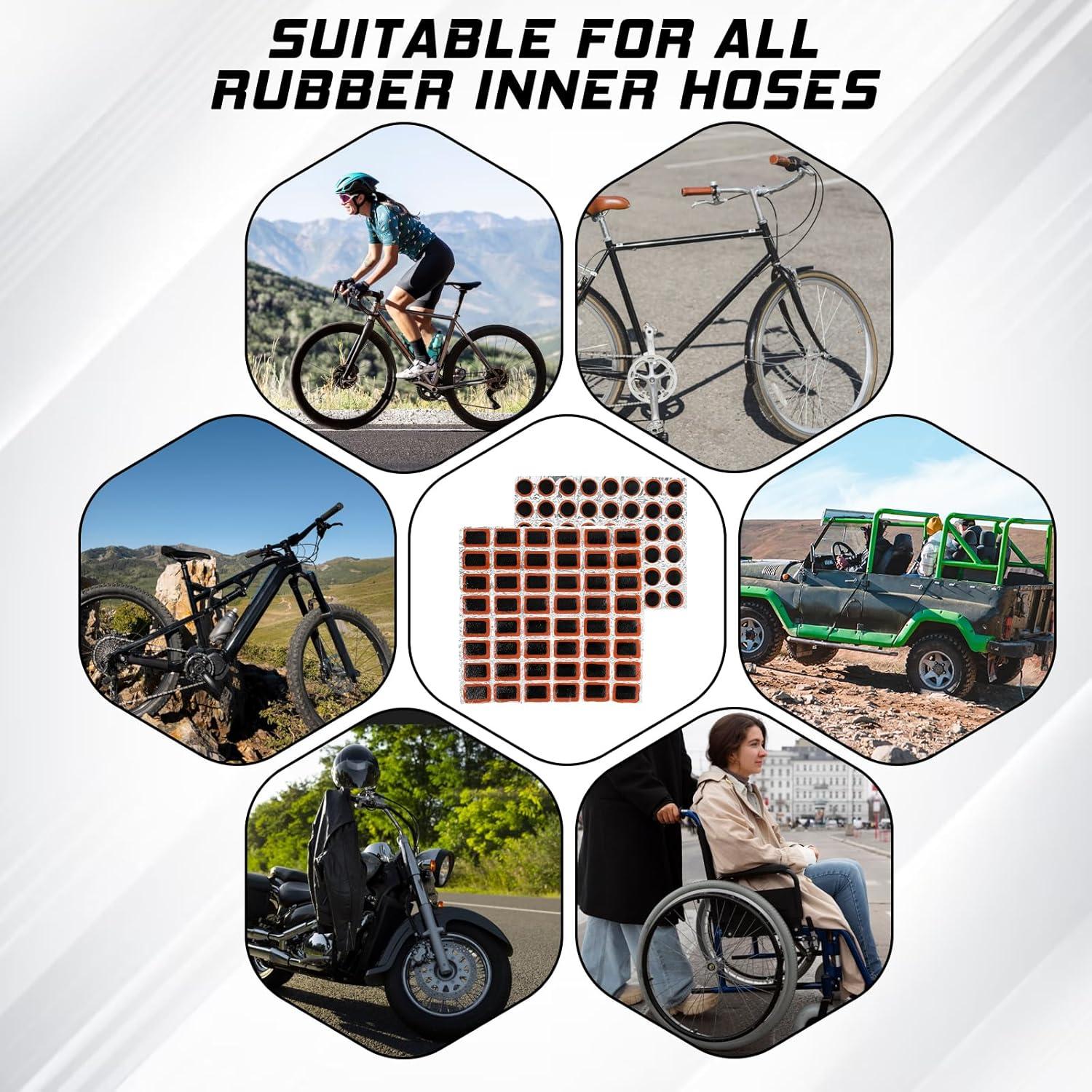 Kit de Parches para Neumáticos de Bicicleta Qulkws 96 Piezas