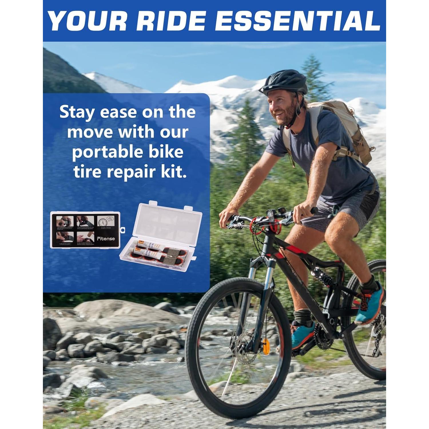 Kit de Reparación de Neumáticos de Bicicleta Fitense 26 Piezas