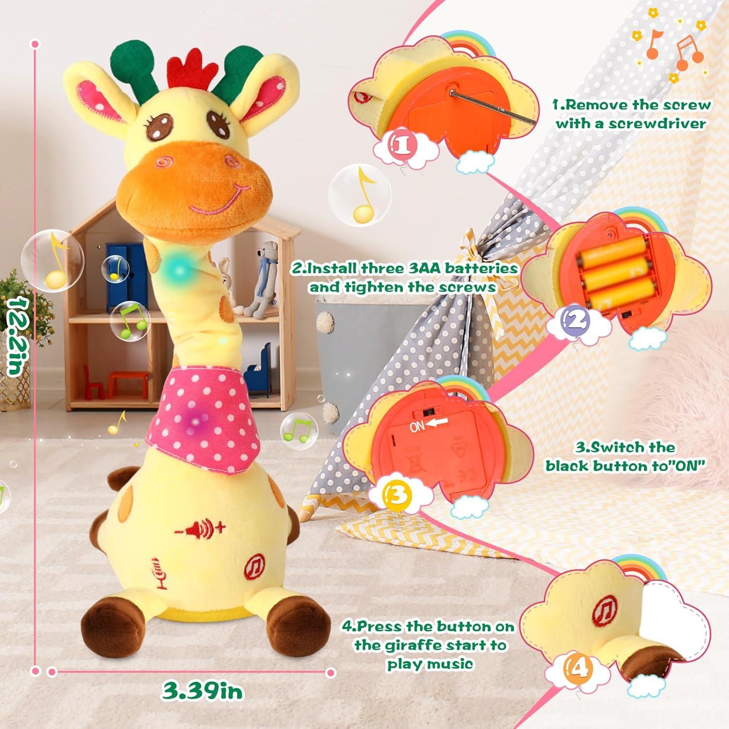 Juguete de Peluche Jirafa Hablante MIAODAM 10 Canciones 0.31kg