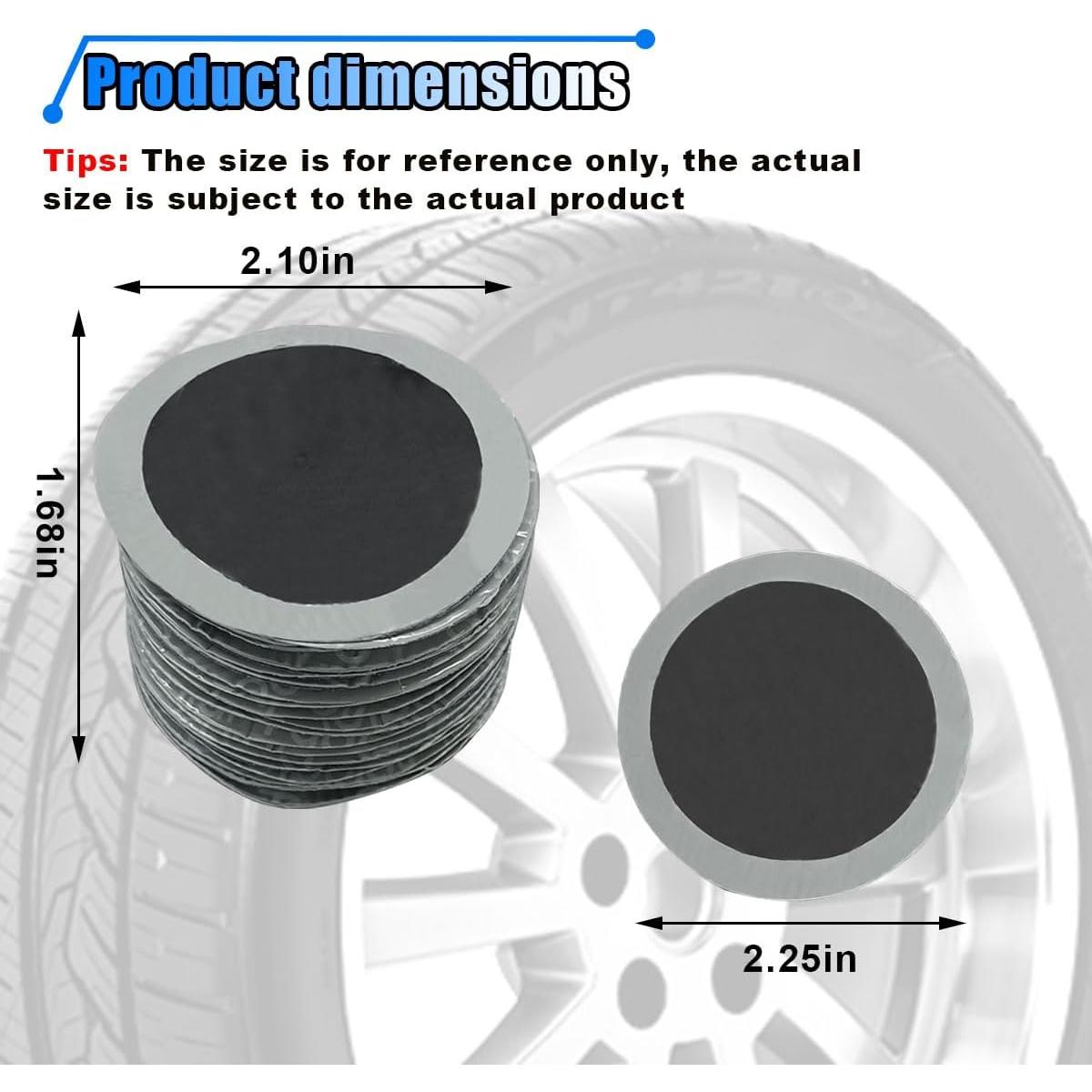 Kit de 80 Parches de Reparación de Neumáticos LHDOS 58mm