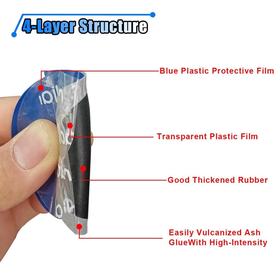 Kit de 80 Parches de Reparación de Neumáticos LHDOS 58mm