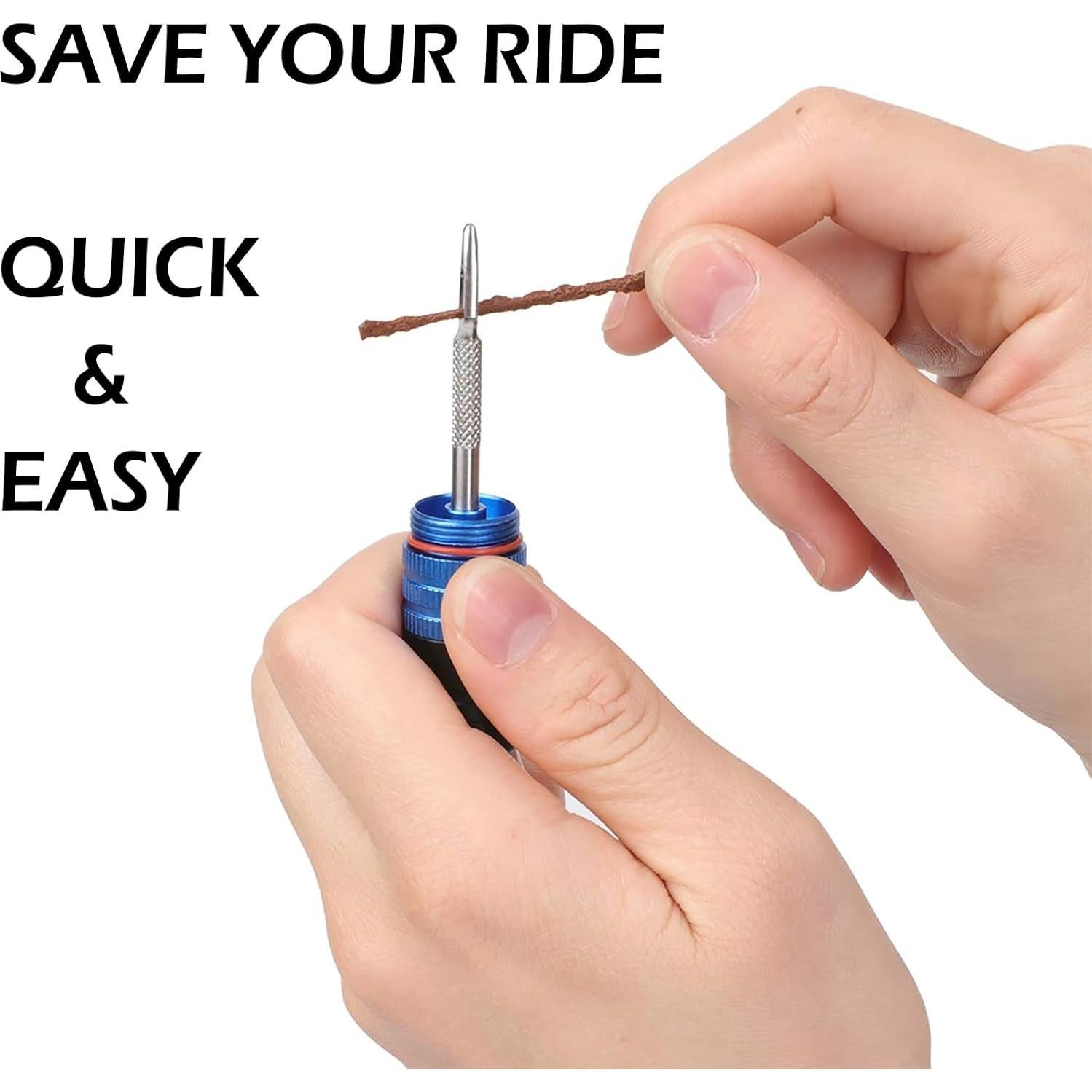 Kit de Reparación Neumáticos Tubeless RRK con Jeringa y Herramientas