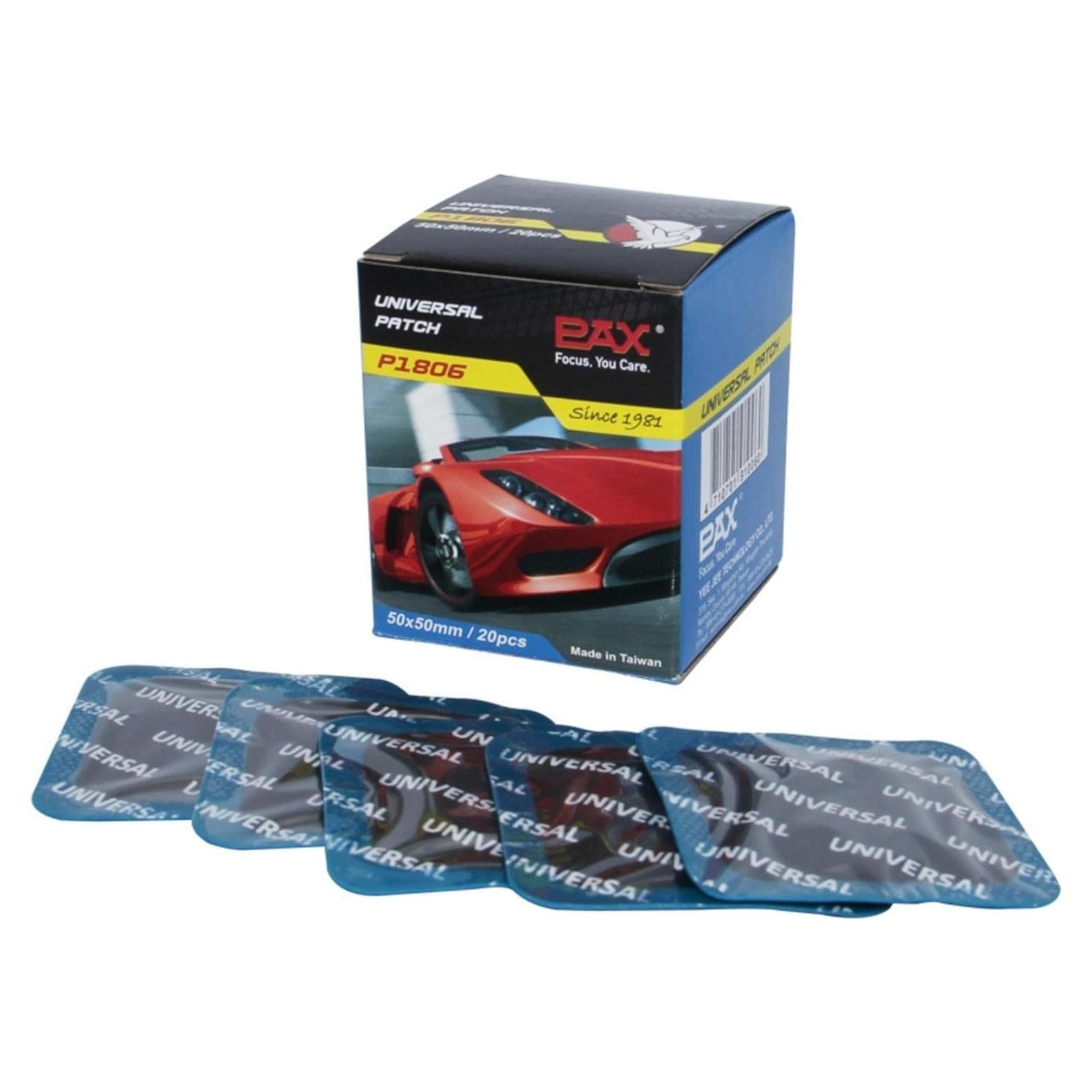 Parches de Reparación PAX 20 Pcs 50x50mm para Neumáticos